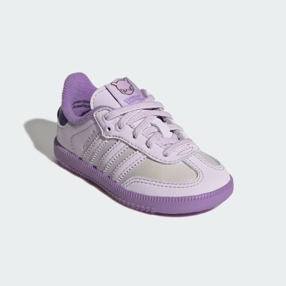 adidas ADIDAS Pokémon SAMBA OG ELASTIC LACE SHOES - Ice Lavender / Ice Lavender / Violet Fusion - View 6