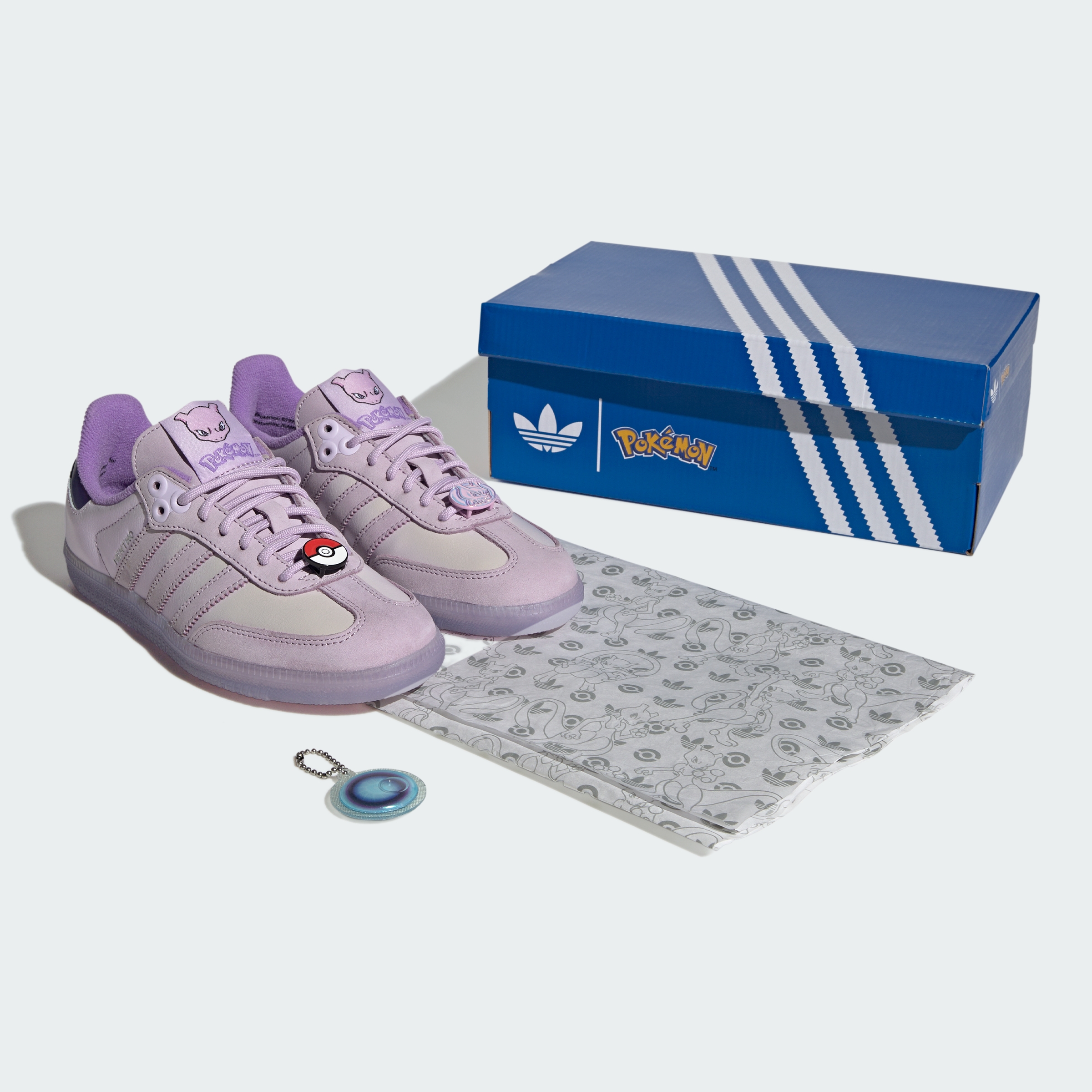 adidas ADIDAS Pokémon SAMBA OG SHOES - Ice Lavender / Ice Lavender / Violet Fusion - View 2