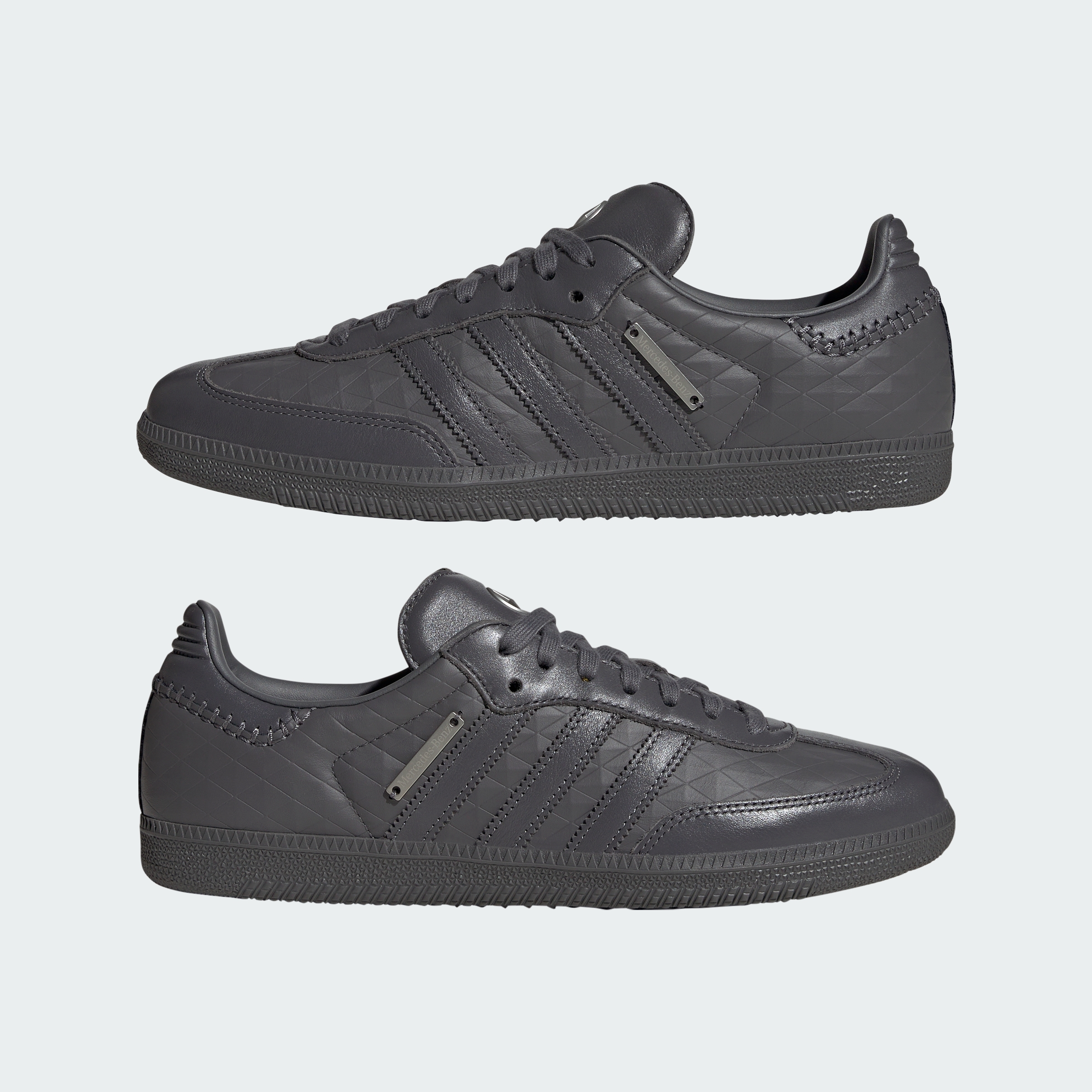 adidas ADIDAS SAMBA OG - MERCEDES-BENZ SHOES - Grey Five / Grey Five / Silver Metallic - View 8