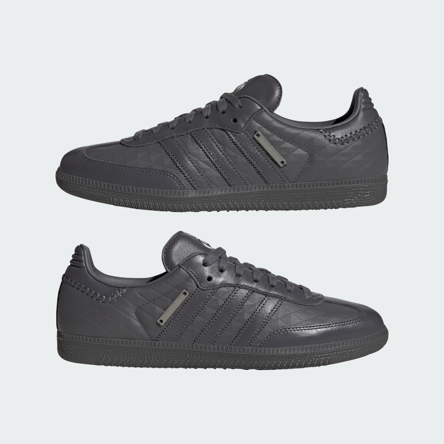 adidas ADIDAS SAMBA OG - MERCEDES-BENZ SHOES - Grey Five / Grey Five / Silver Metallic - View 8
