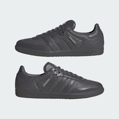 adidas ADIDAS SAMBA OG - MERCEDES-BENZ SHOES - Grey Five / Grey Five / Silver Metallic - View 8