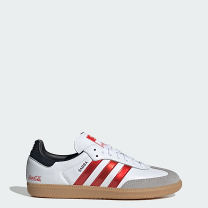 adidas ADIDAS X COCA-COLA SAMBA OG SHOES - Cloud White / None / Gum - View 1