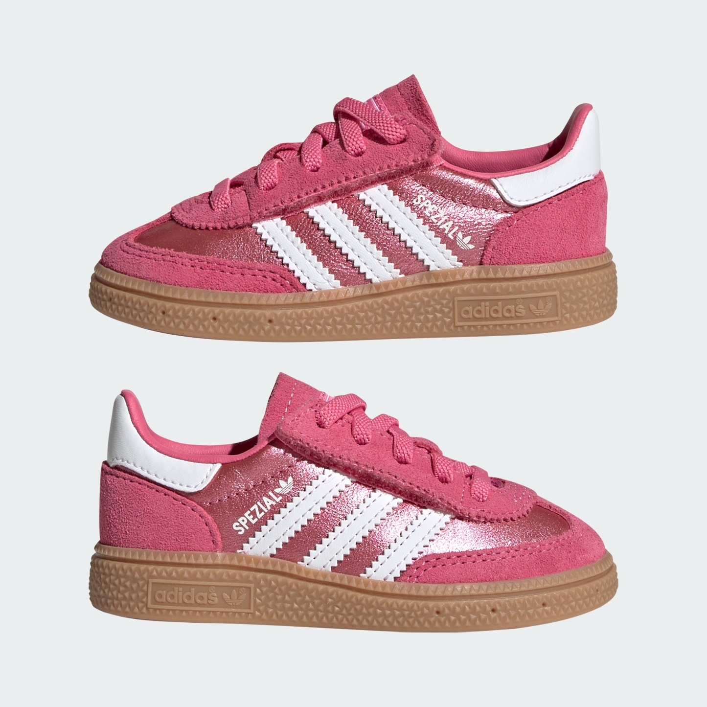 adidas HANDBALL SPEZIAL COMFORT CLOSURE ELASTIC LACE SHOES - Pink Fusion / Cloud White / Gum - View 8