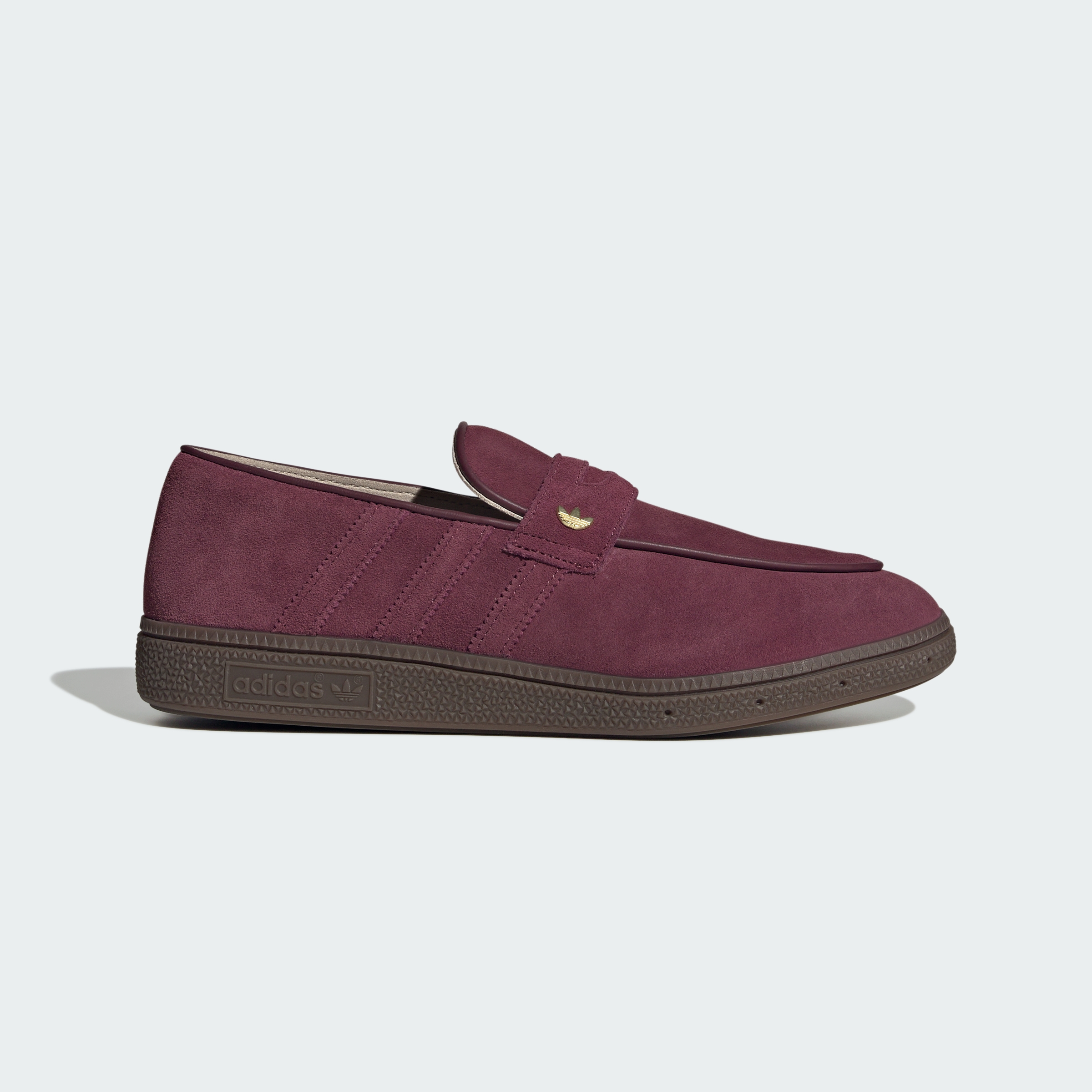 adidas HANDBALL SPEZIAL LOAFER SHOES - Maroon / Maroon / Gum - View 3