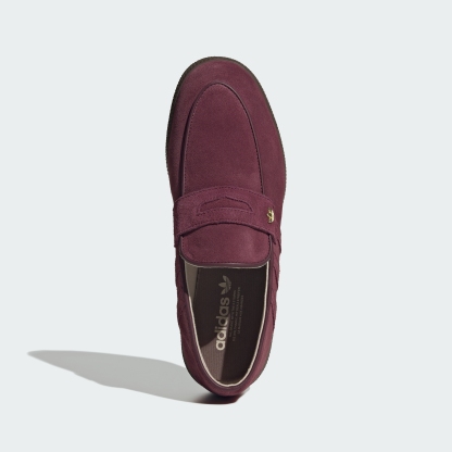 adidas HANDBALL SPEZIAL LOAFER SHOES - Maroon / Maroon / Gum - View 2
