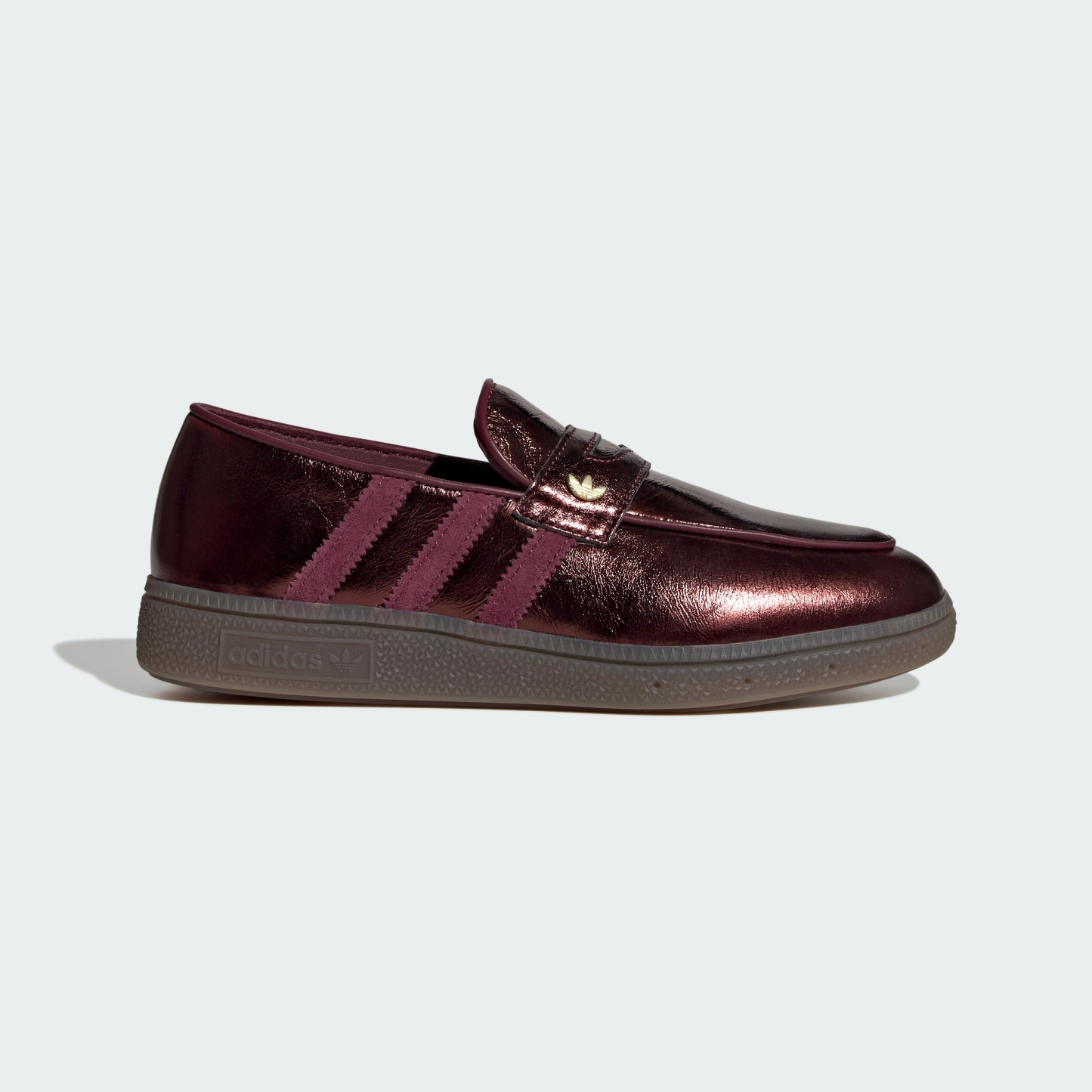 adidas HANDBALL SPEZIAL LOAFER SHOES - Maroon / Maroon / Gold Metallic - View 3