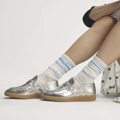 adidas HANDBALL SPEZIAL LOAFER SHOES - Silver Metallic / Off White / Grey One - View 2