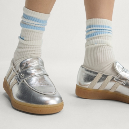adidas HANDBALL SPEZIAL LOAFER SHOES - Silver Metallic / Off White / Grey One - View 5