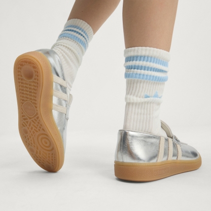 adidas HANDBALL SPEZIAL LOAFER SHOES - Silver Metallic / Off White / Grey One - View 8