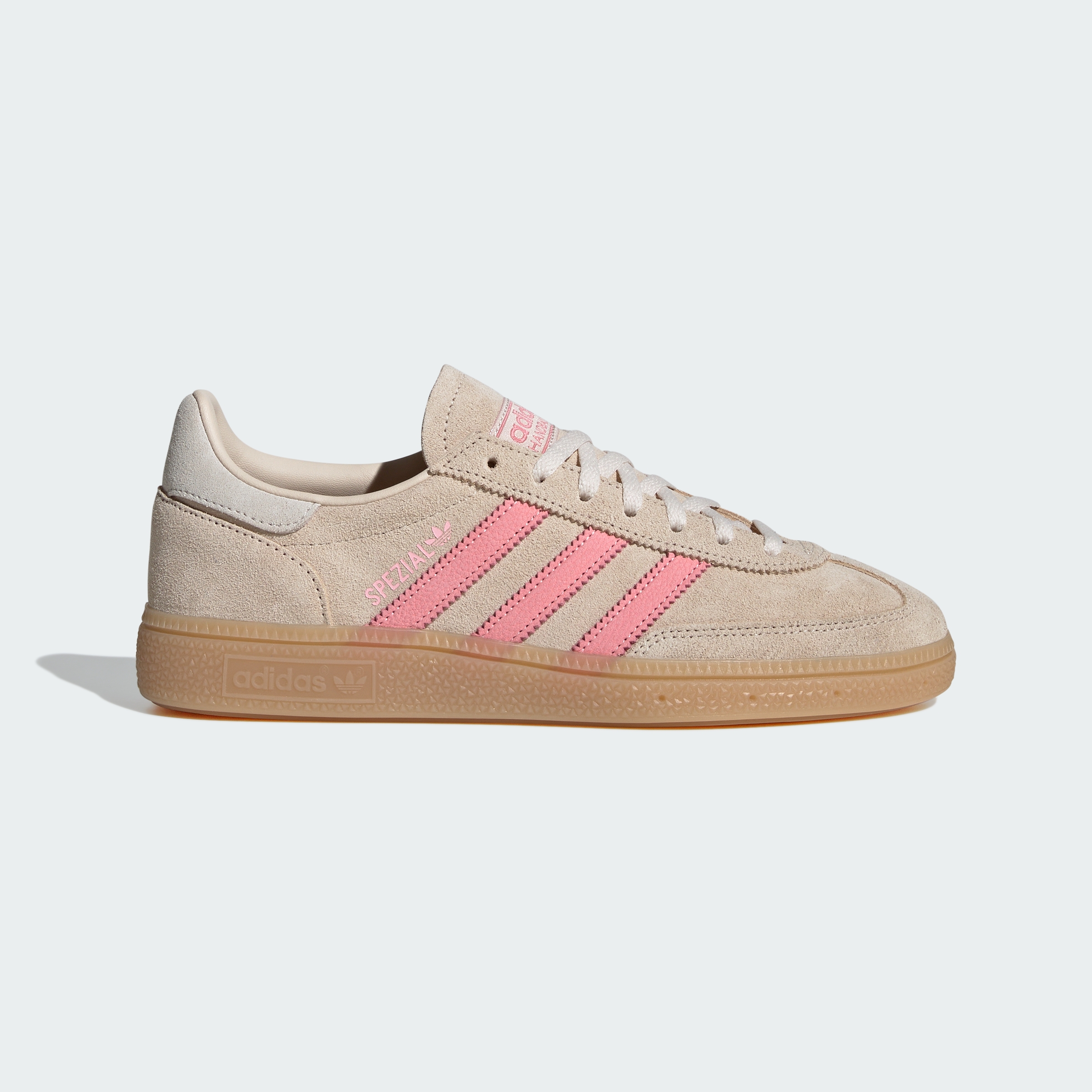 adidas HANDBALL SPEZIAL SHOES - Crystal Linen / Pink Spark / Wonder White - View 3