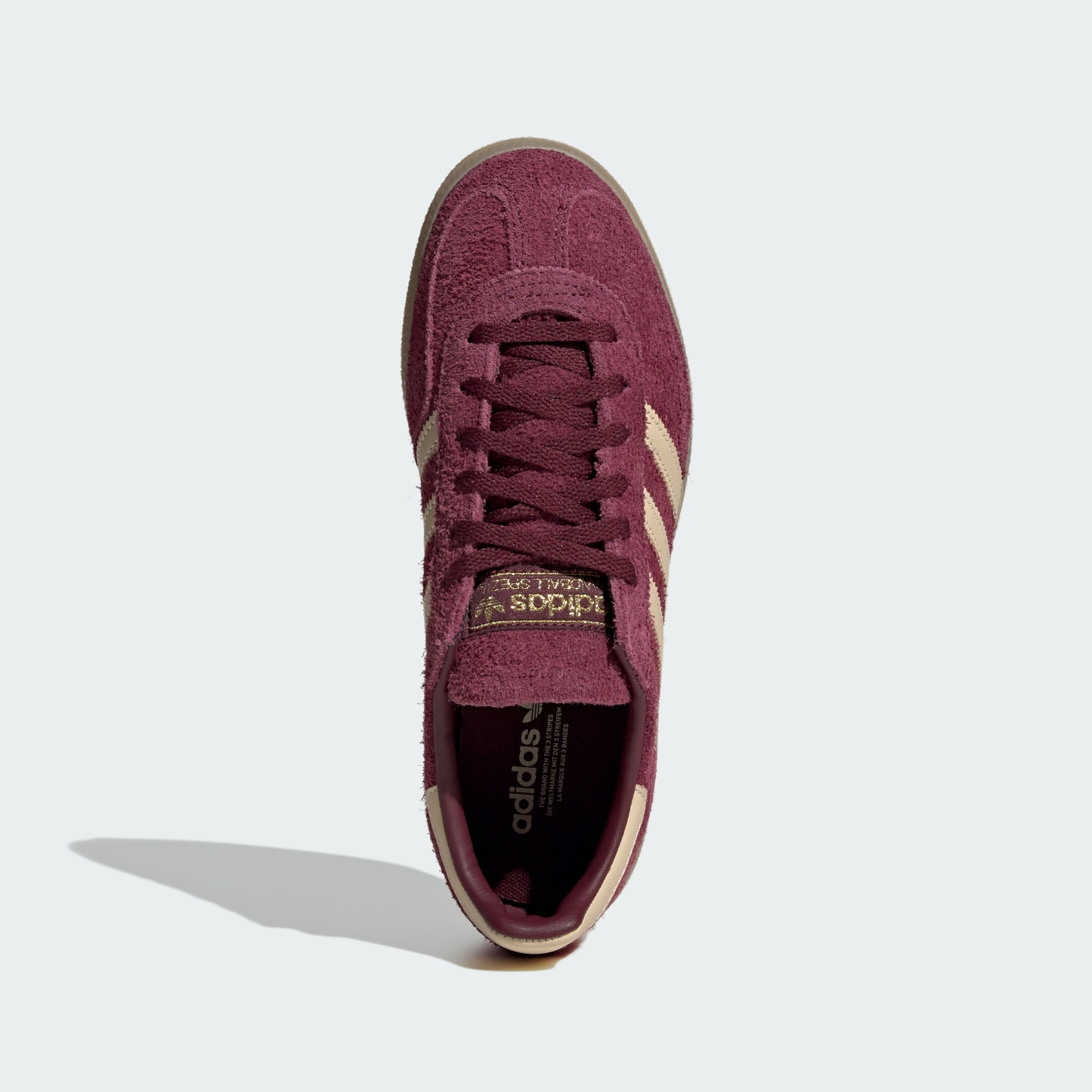 adidas HANDBALL SPEZIAL SHOES - Maroon / Warm Vanilla / Gold Metallic - View 2