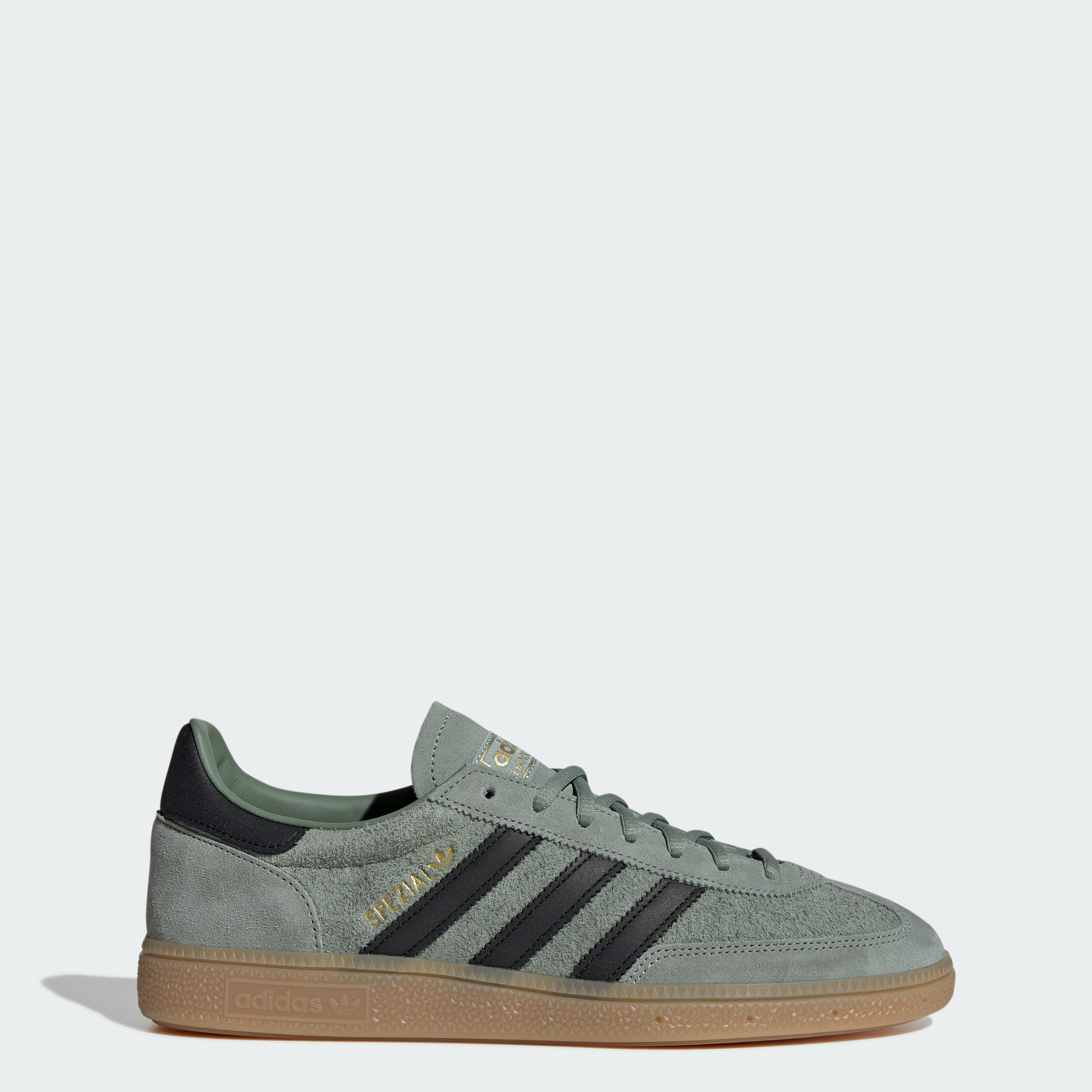 adidas HANDBALL SPEZIAL SHOES - Silver Green / Core Black / Gum - View 1