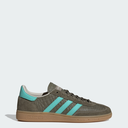 adidas HANDBALL SPEZIAL SHOES - Olive Strata / Acid Mint / Gum - View 1