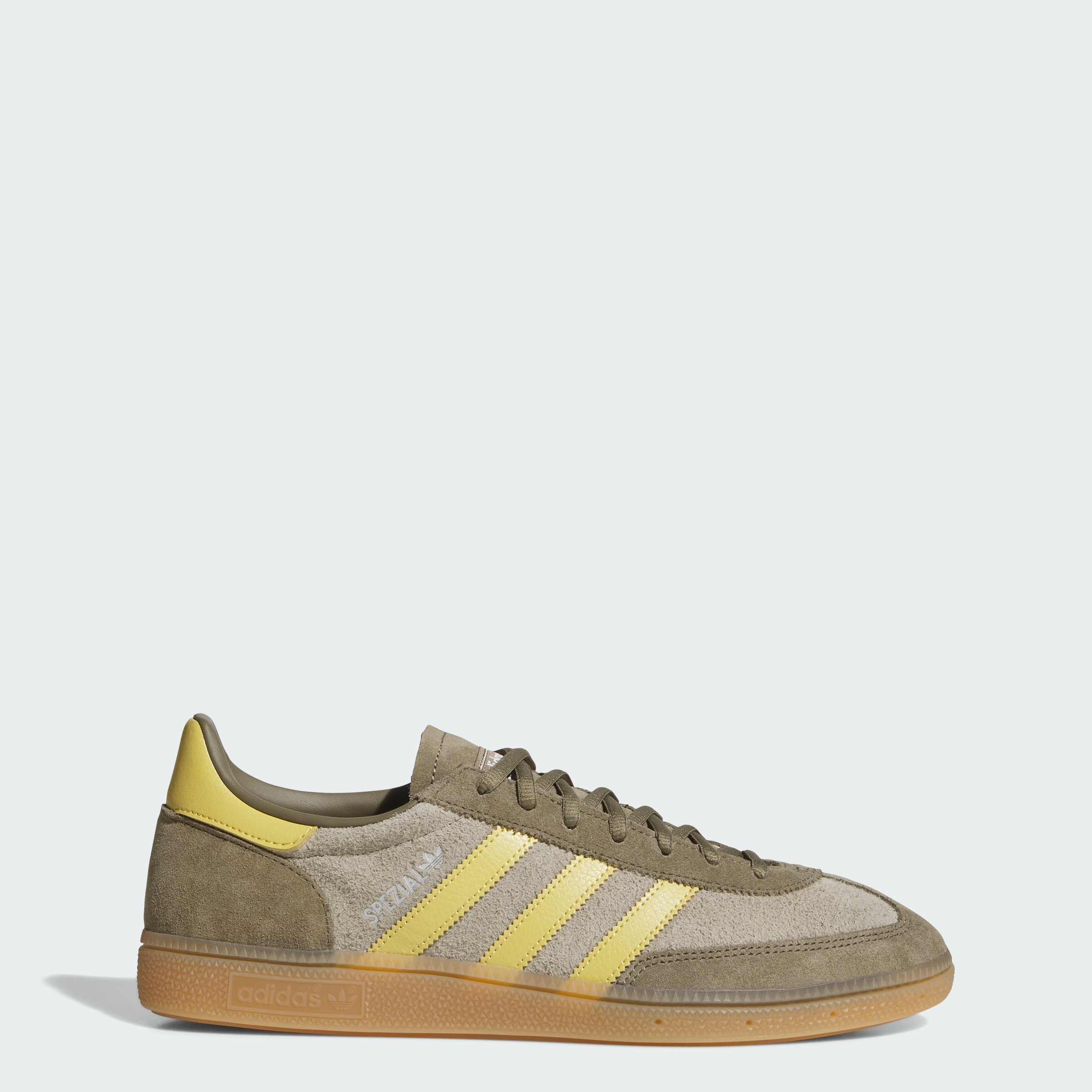 adidas HANDBALL SPEZIAL SHOES - Olive Strata / Pyrite / Gum - View 1