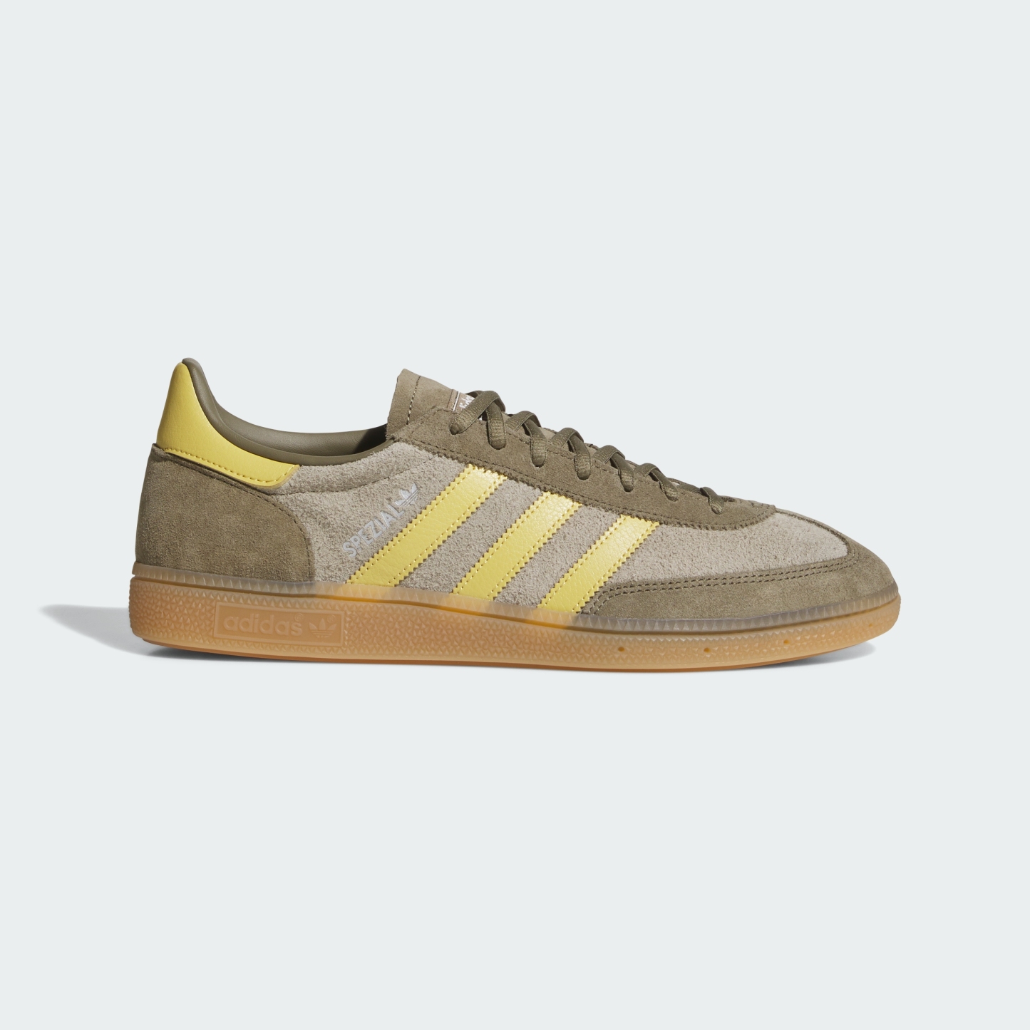 adidas HANDBALL SPEZIAL SHOES - Olive Strata / Pyrite / Gum - View 3
