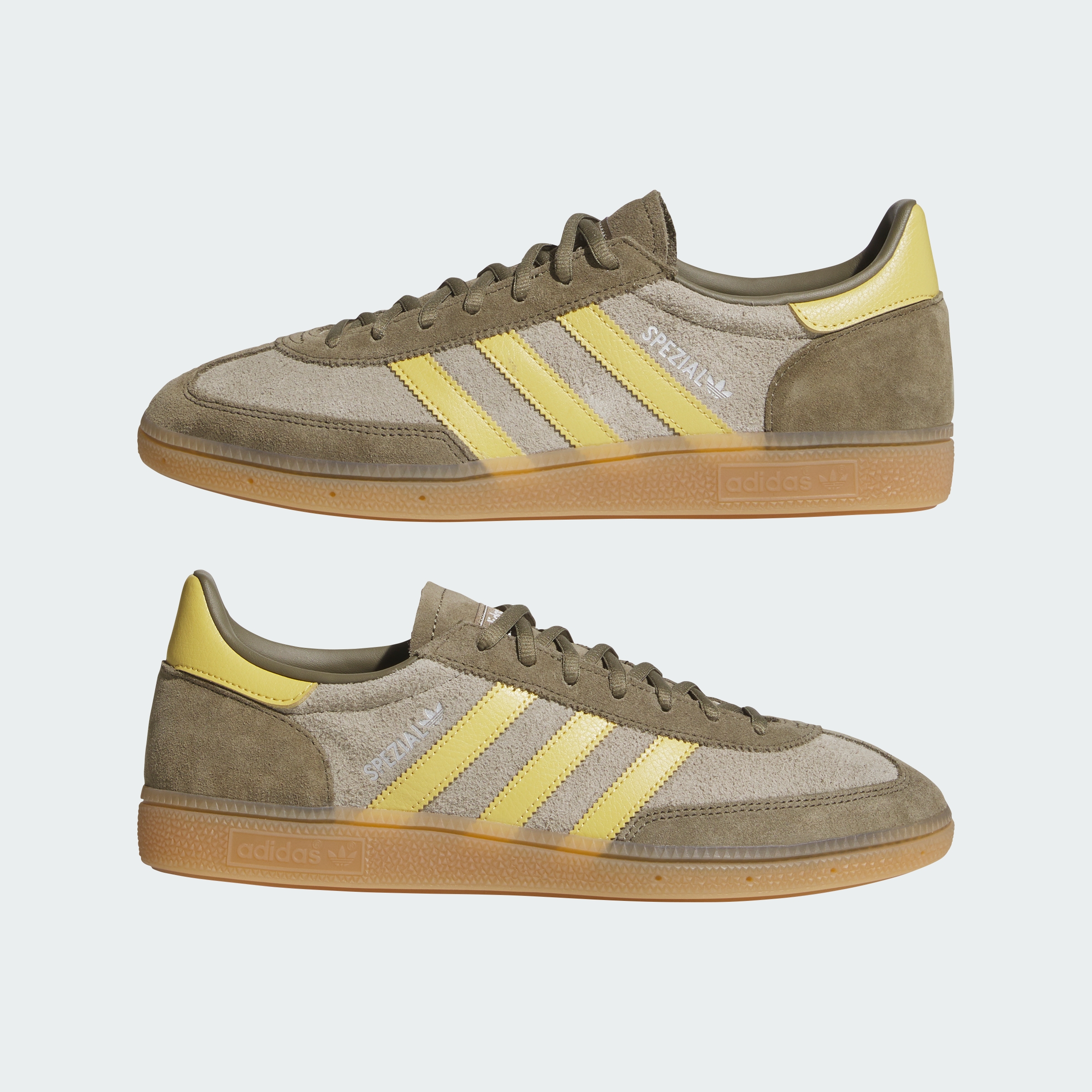 adidas HANDBALL SPEZIAL SHOES - Olive Strata / Pyrite / Gum - View 8
