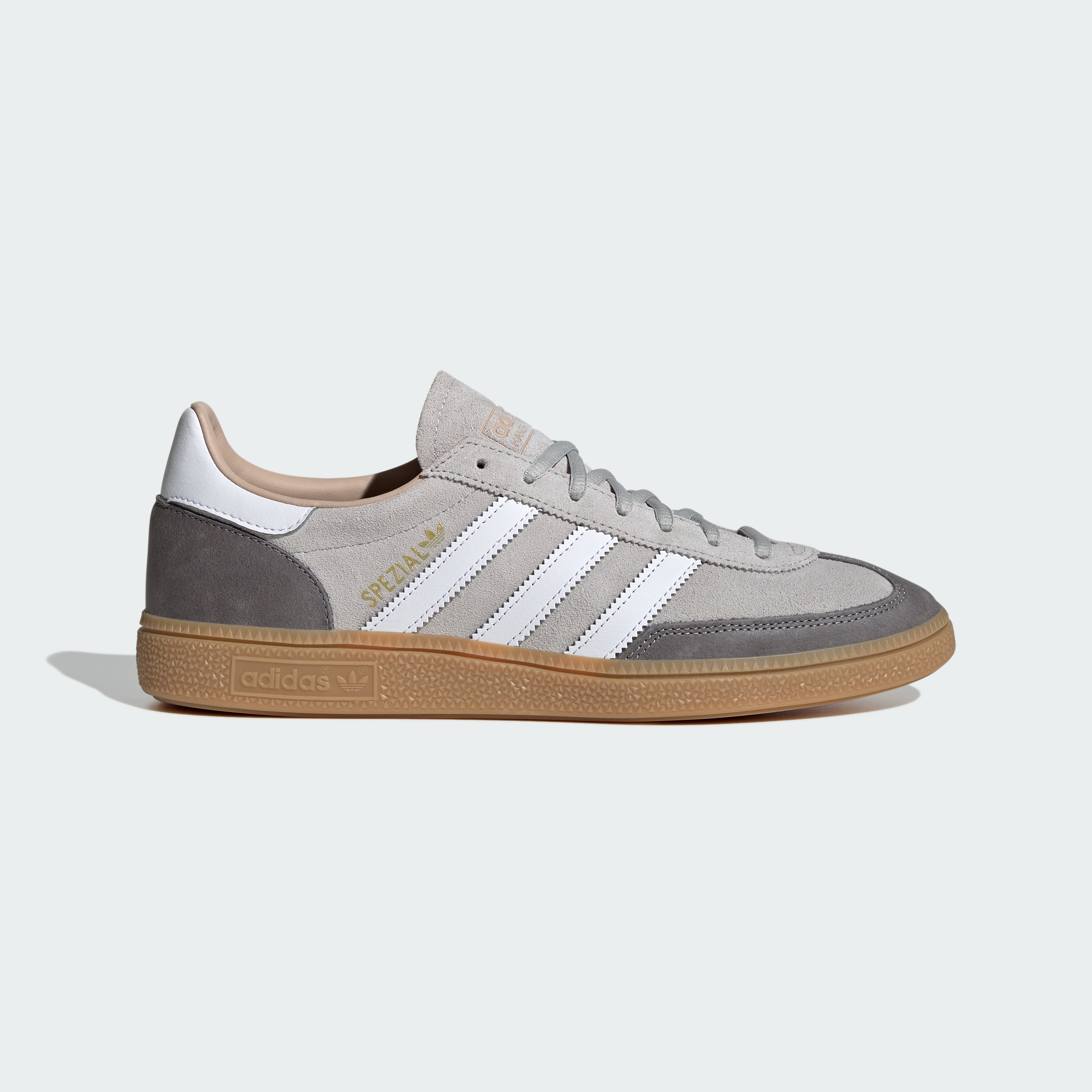 adidas HANDBALL SPEZIAL SHOES - Grey Two / Cloud White / Gum - View 3