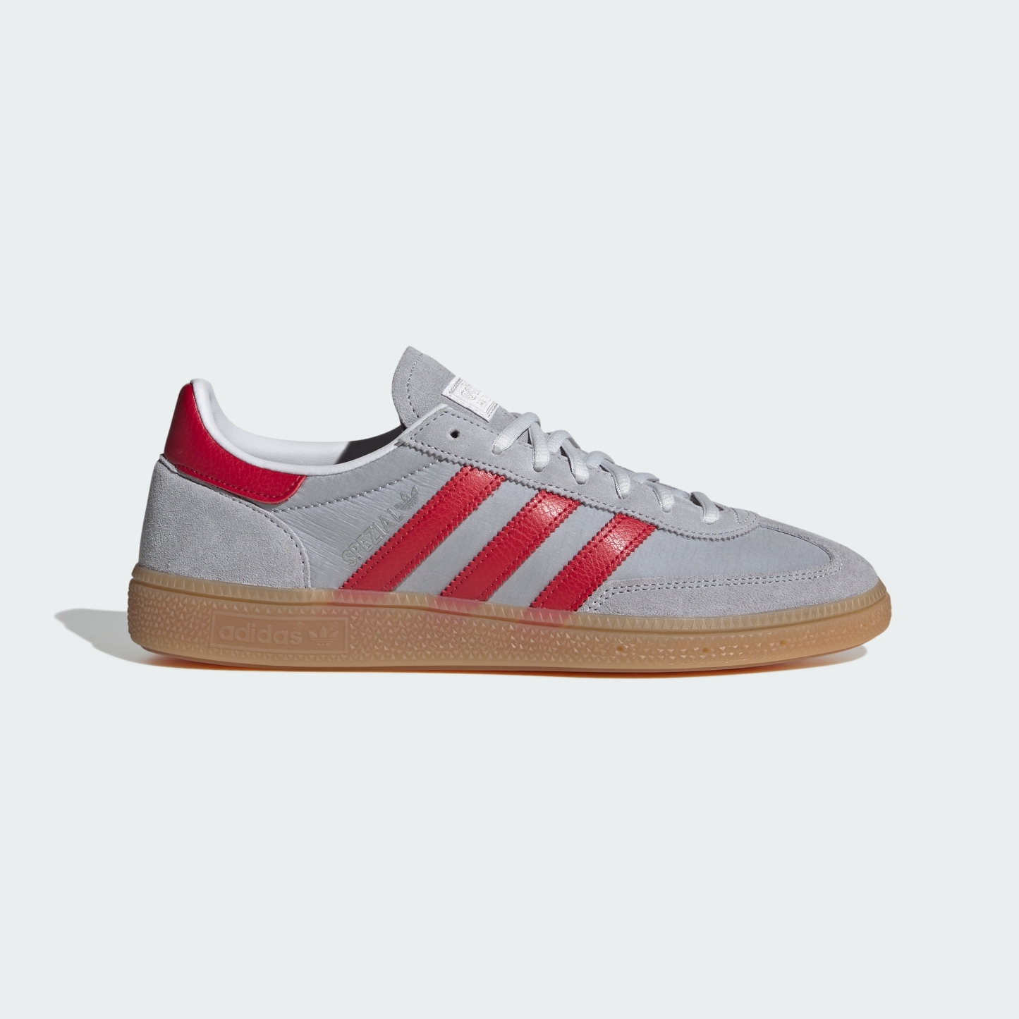 adidas HANDBALL SPEZIAL SHOES - Halo Silver / Team Victory Red / Gum - View 3