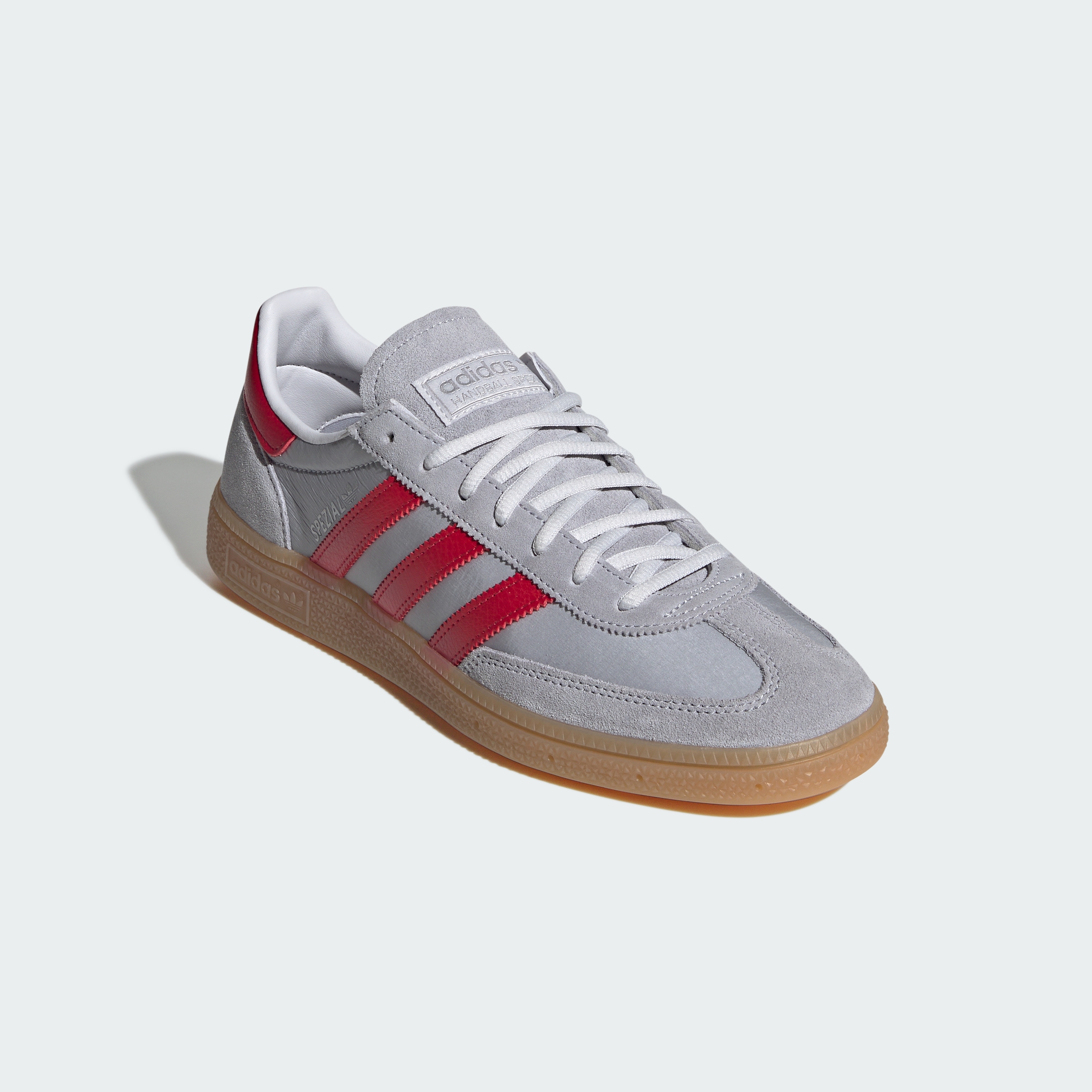 adidas HANDBALL SPEZIAL SHOES - Halo Silver / Team Victory Red / Gum - View 5