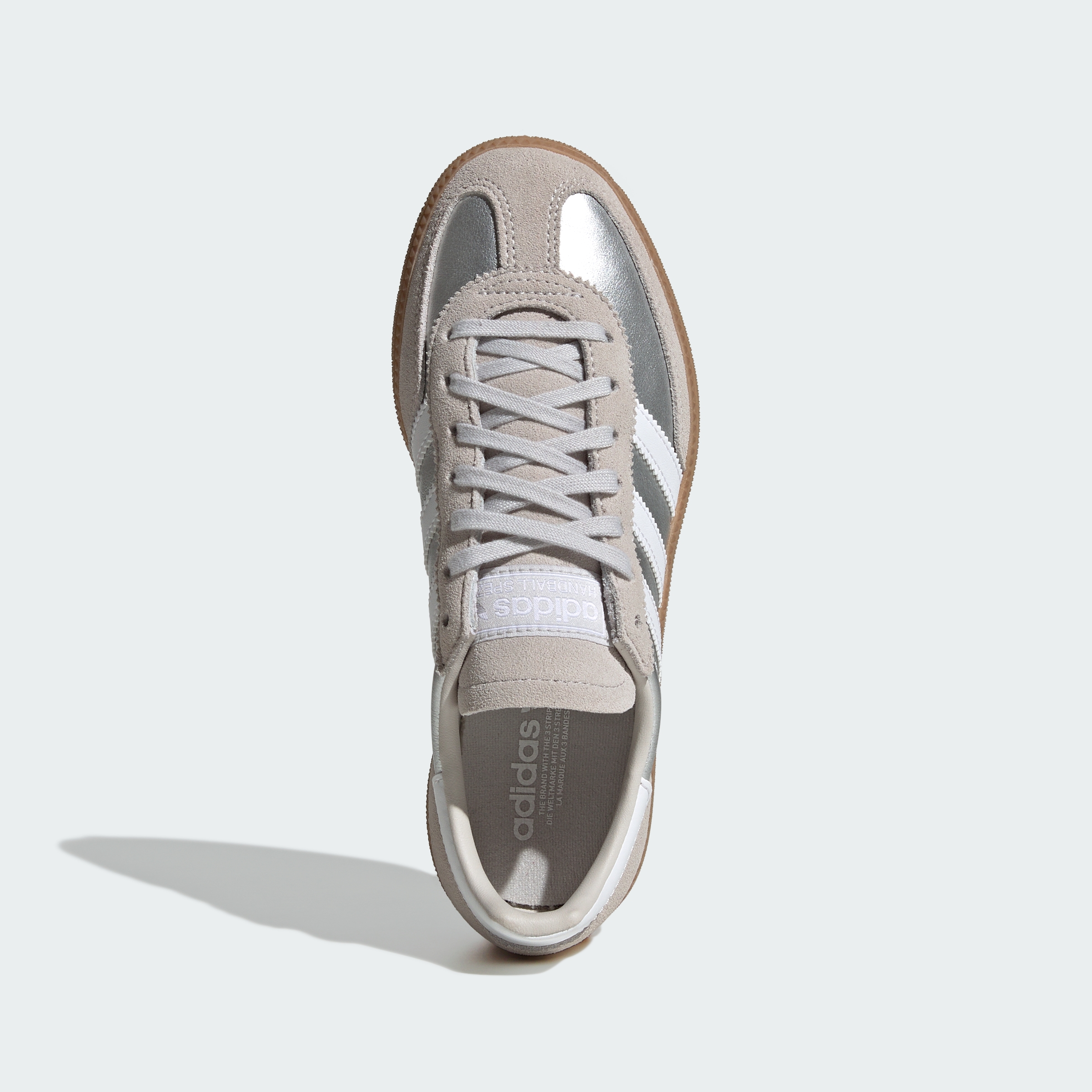 adidas HANDBALL SPEZIAL SHOES - Silver Metallic / Cloud White / Gum - View 2