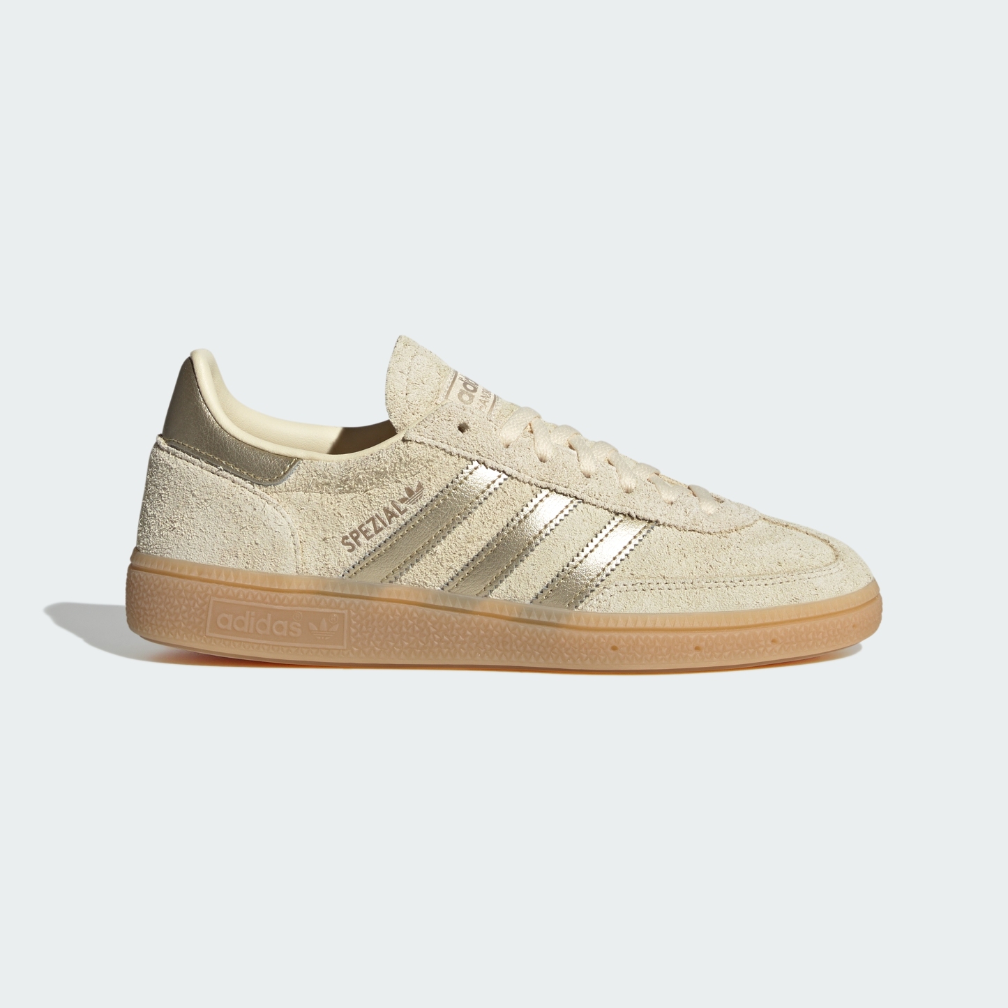 adidas HANDBALL SPEZIAL SHOES - Warm Vanilla / Thermal Chrome / Gum - View 3