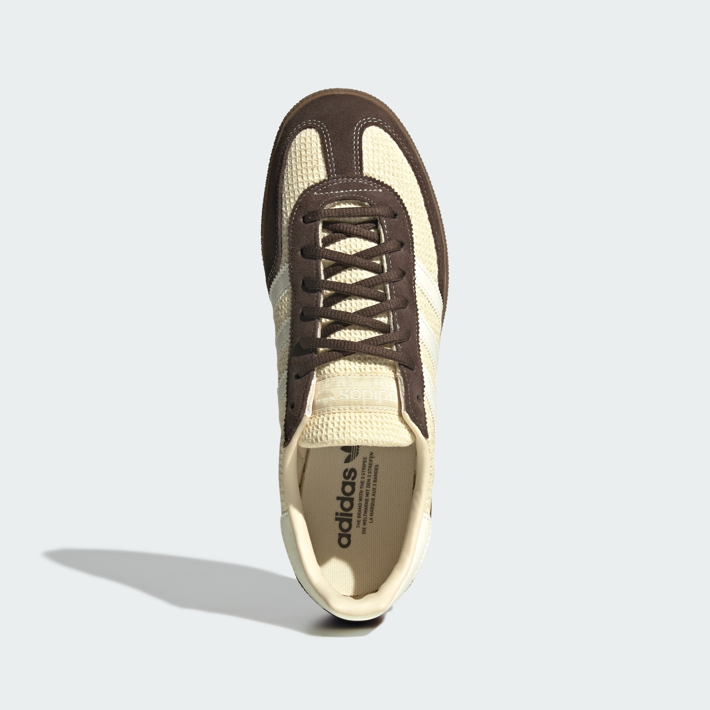 adidas HANDBALL SPEZIAL SHOES - Warm Vanilla / Off White / Dark Brown - View 4