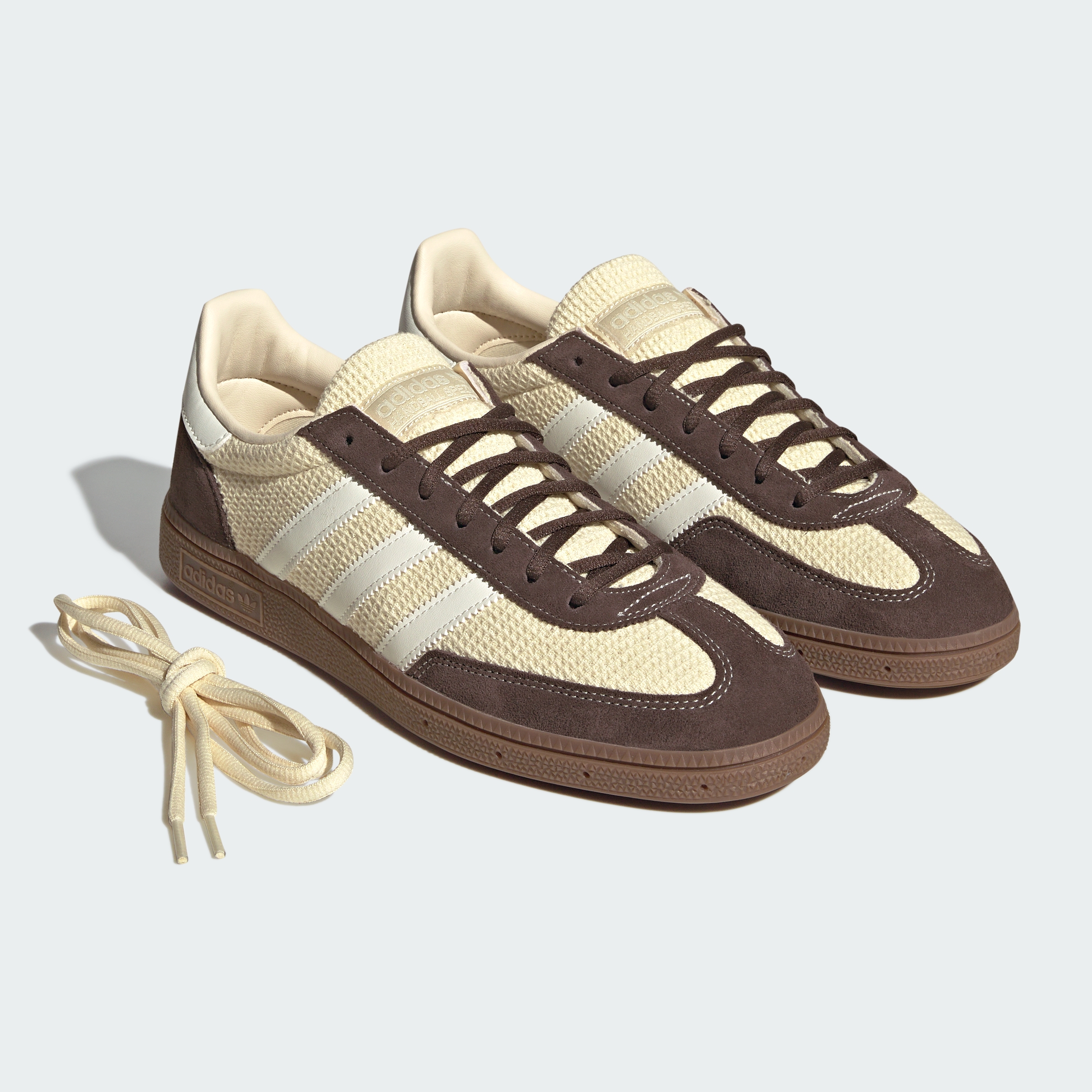 adidas HANDBALL SPEZIAL SHOES - Warm Vanilla / Off White / Dark Brown - View 2