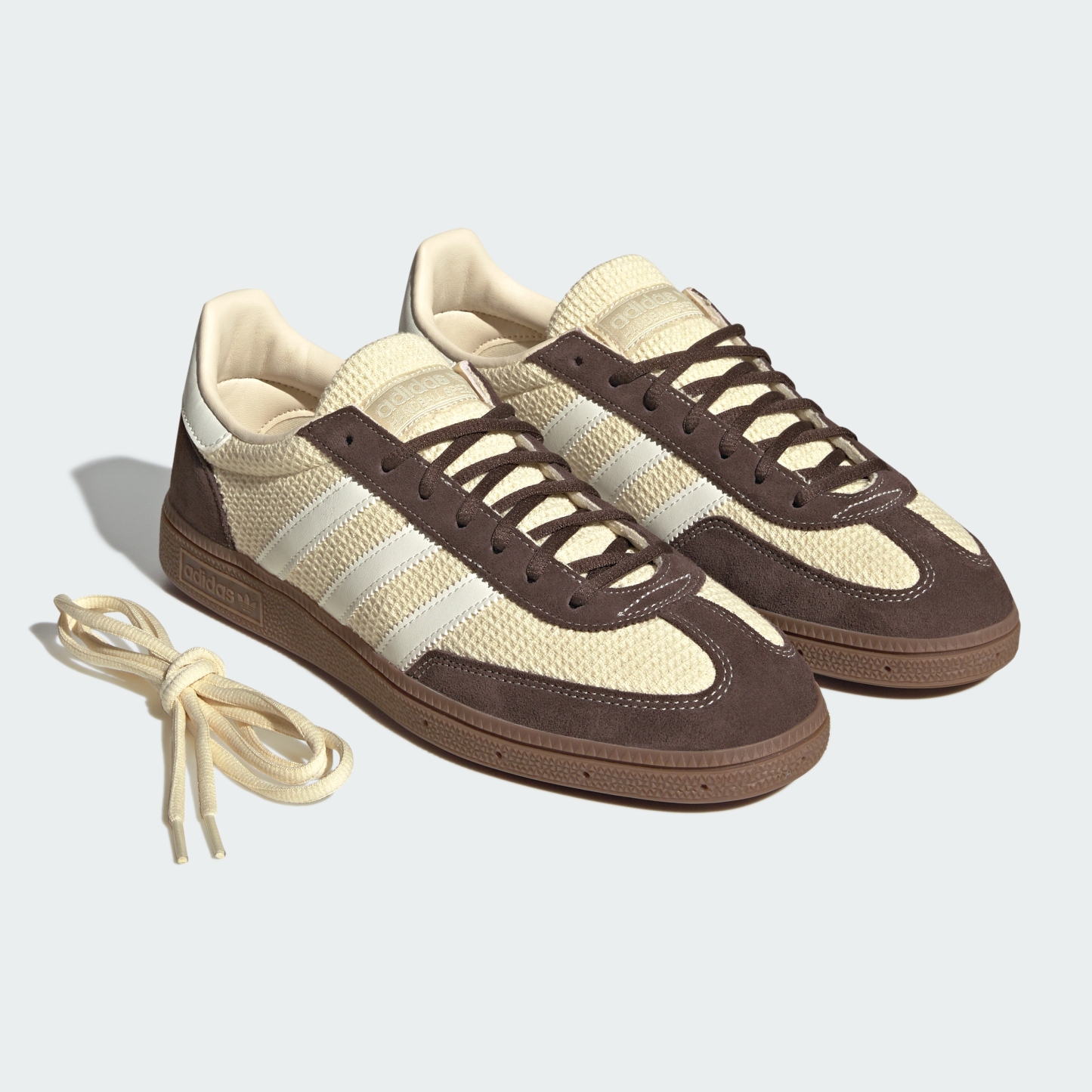 adidas HANDBALL SPEZIAL SHOES - Warm Vanilla / Off White / Dark Brown - View 2