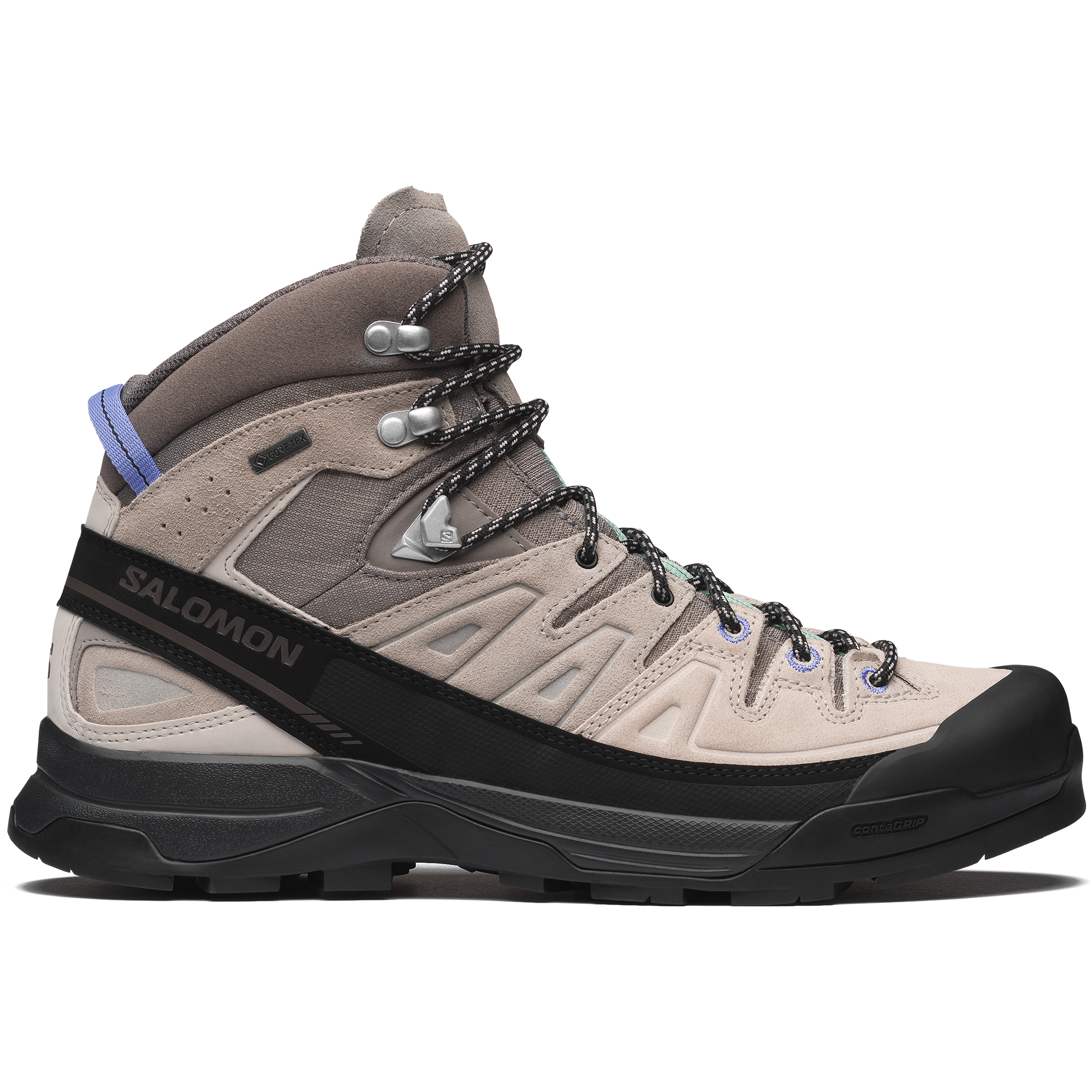 Salomon X-ALP MID LEATHER GORE-TEX - Cloudburst / Silver Cloud / Black - View 1