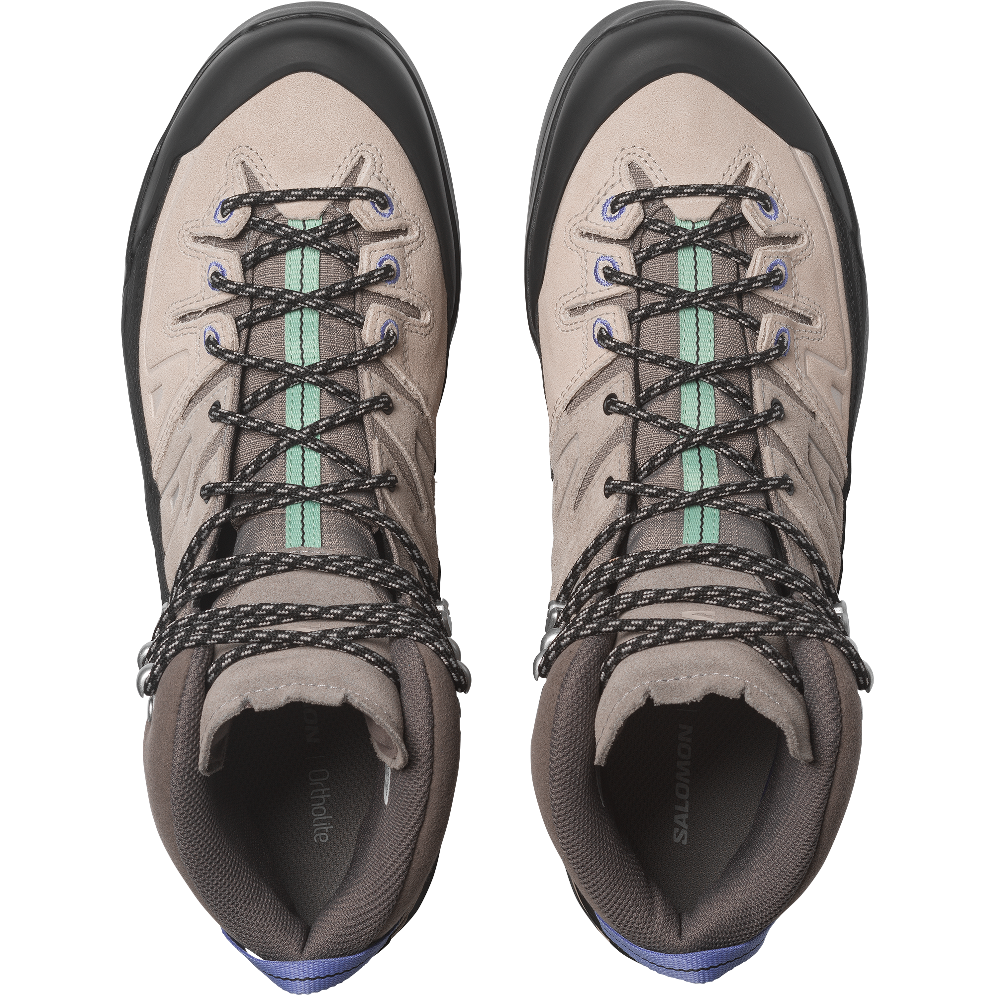 Salomon X-ALP MID LEATHER GORE-TEX - Cloudburst / Silver Cloud / Black - View 2