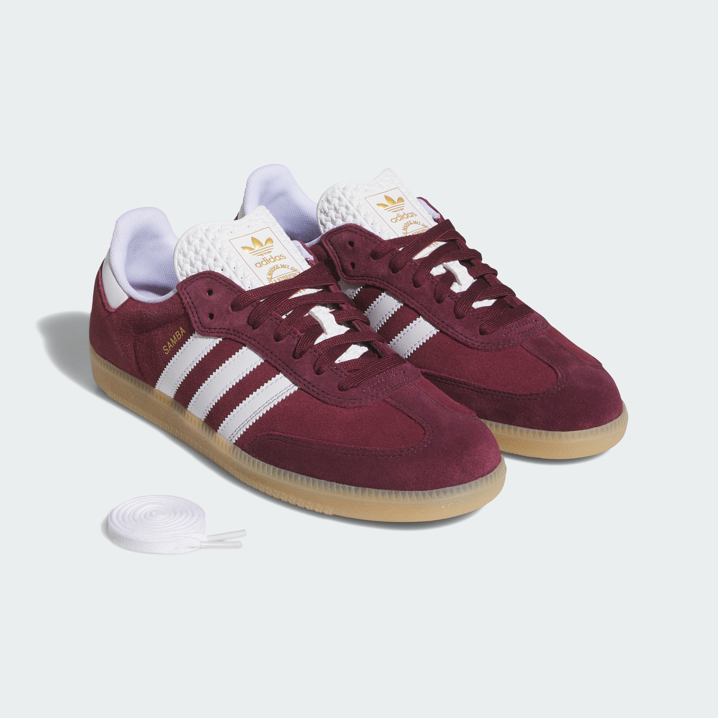 adidas SAMBA ADV SHOES - Shadow Red / Cloud White / Maroon - View 2