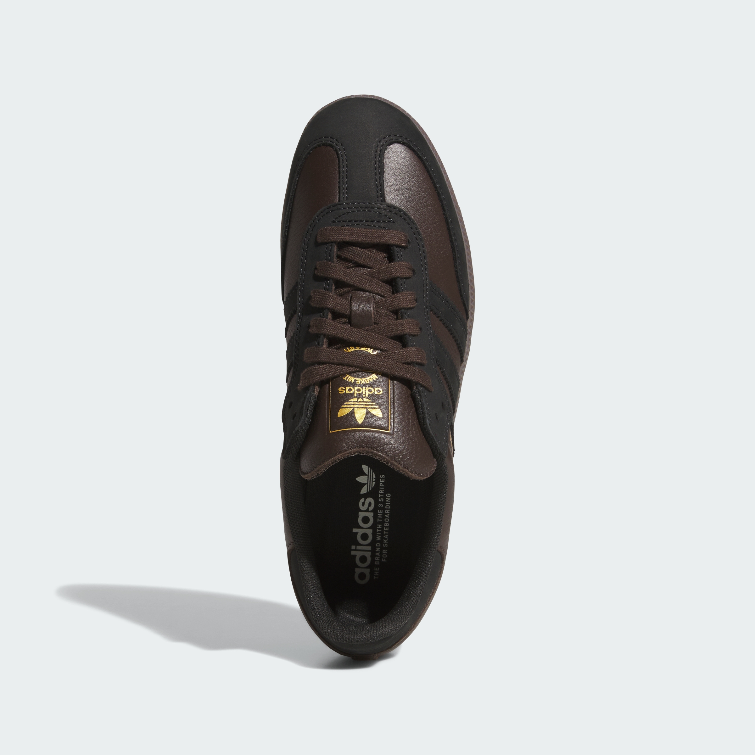 adidas SAMBA ADV Shoes - Dark Brown / Core Black / Gum - View 2