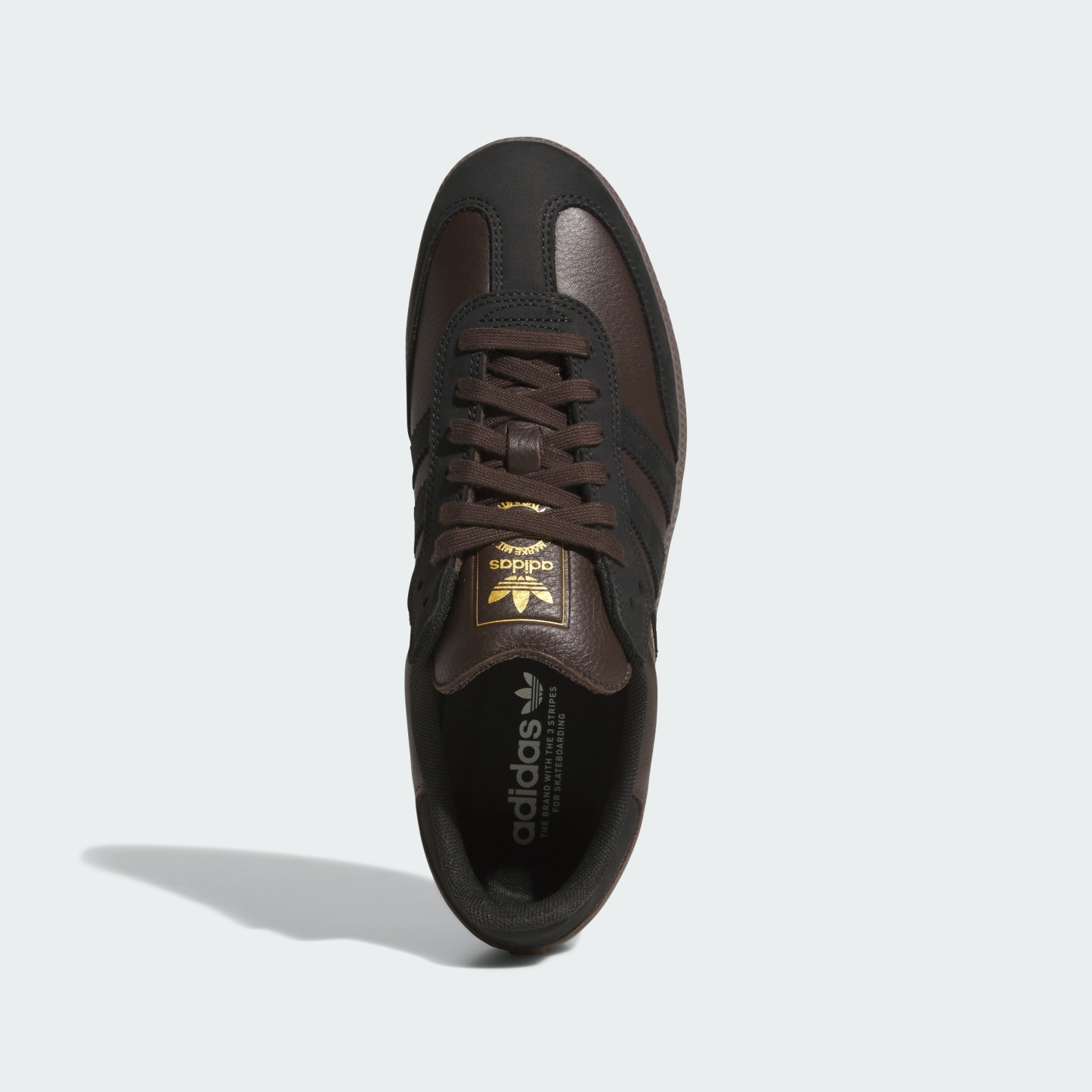 adidas SAMBA ADV Shoes - Dark Brown / Core Black / Gum - View 2