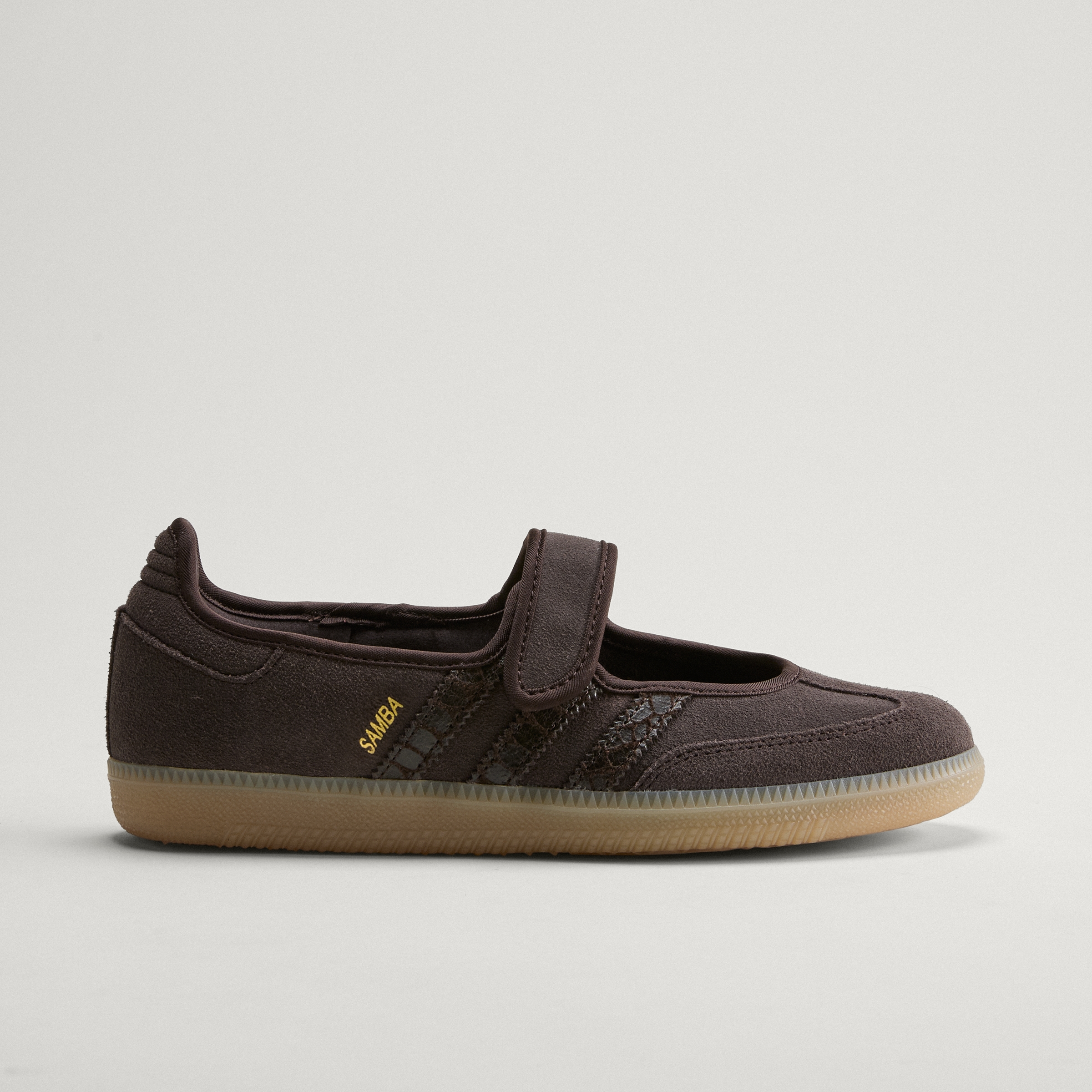 adidas SAMBA JANE SHOES - Aurora Coffee / Aurora Coffee / Gold Metallic - View 3