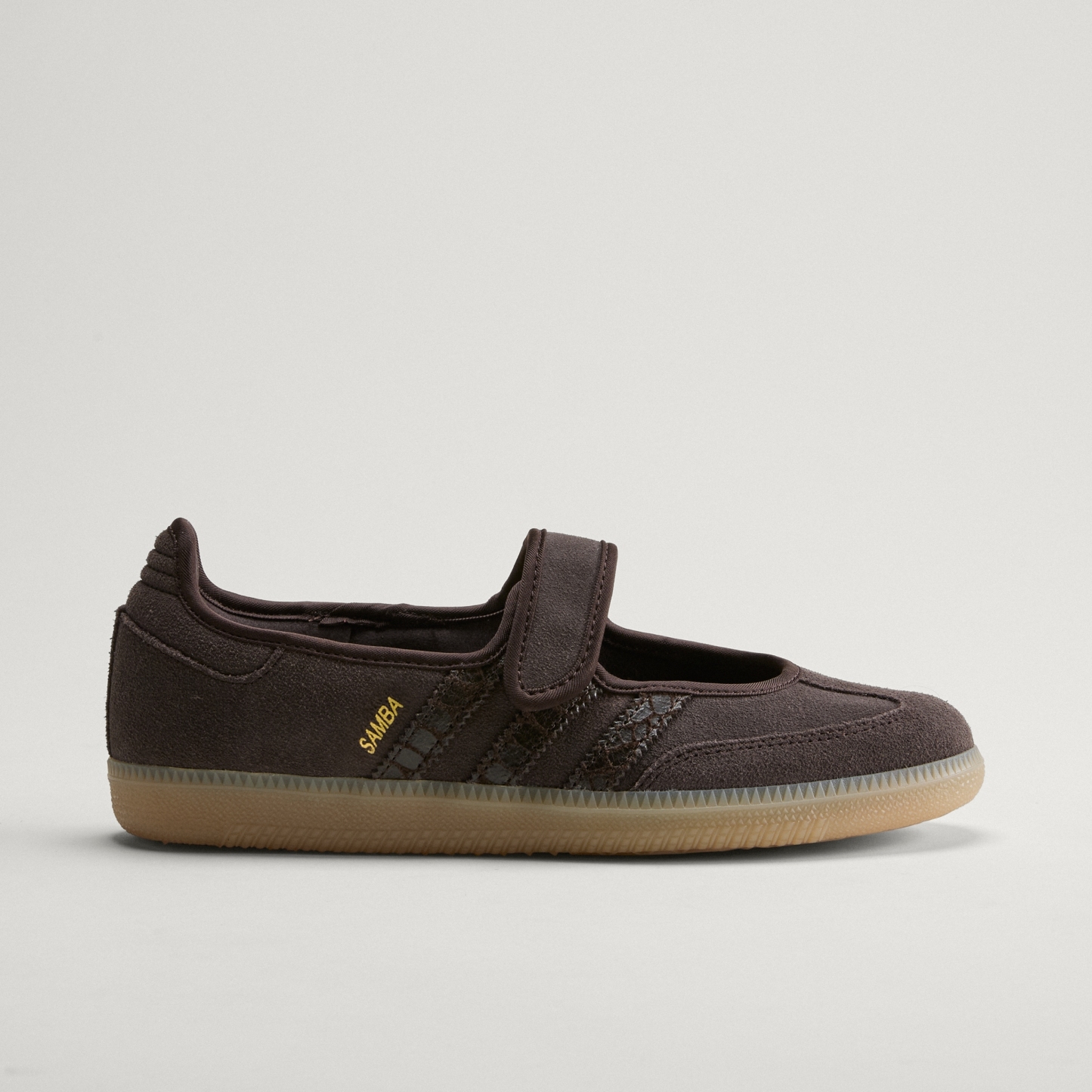 adidas SAMBA JANE SHOES - Aurora Coffee / Aurora Coffee / Gold Metallic - View 3