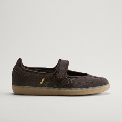 adidas SAMBA JANE SHOES - Aurora Coffee / Aurora Coffee / Gold Metallic - View 3