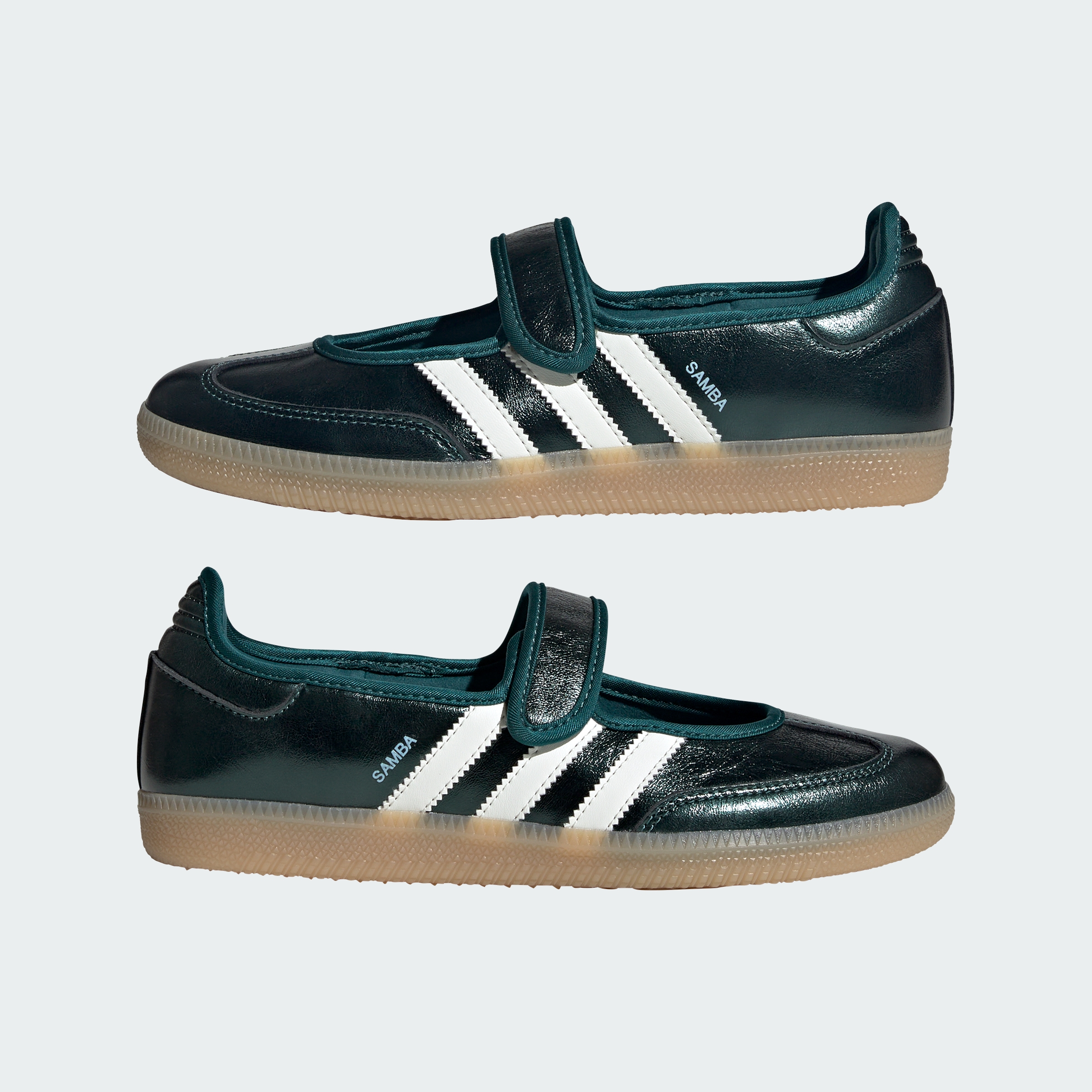 adidas SAMBA JANE SHOES - Rich Green / Off White / Gum - View 8