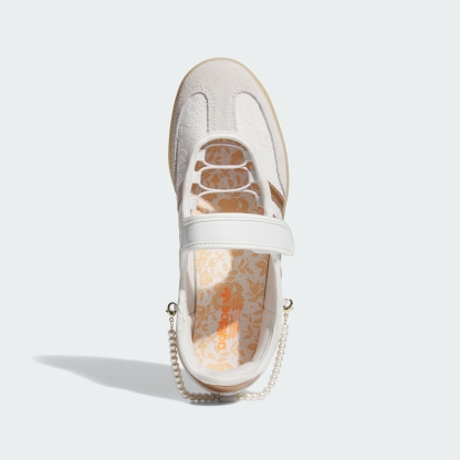 adidas SAMBA JANE SHOES - Crystal White / Supplier Colour / Acid Orange - View 2