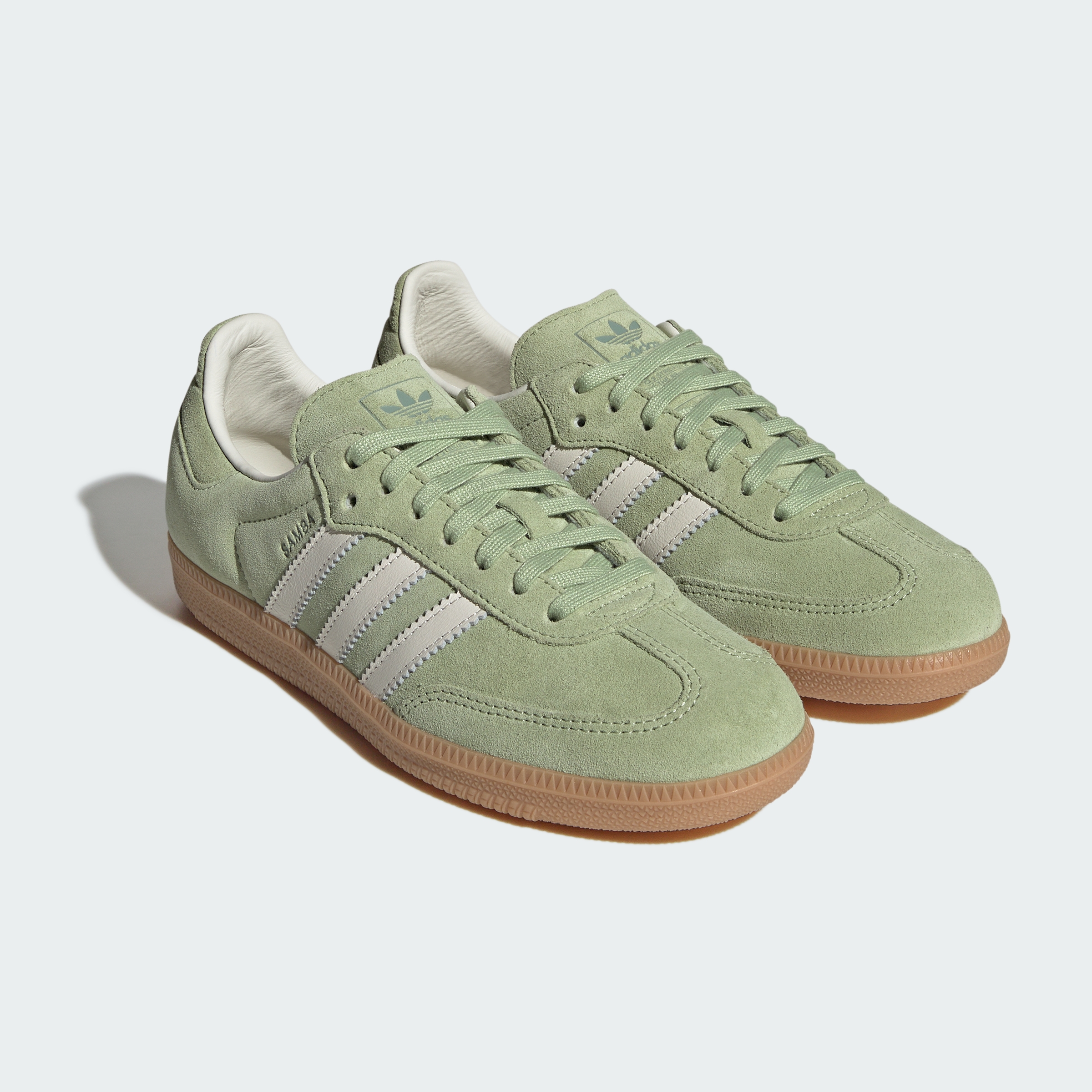 adidas SAMBA MATCHA Shoes - Magic Lime / Off White / Gum - View 4