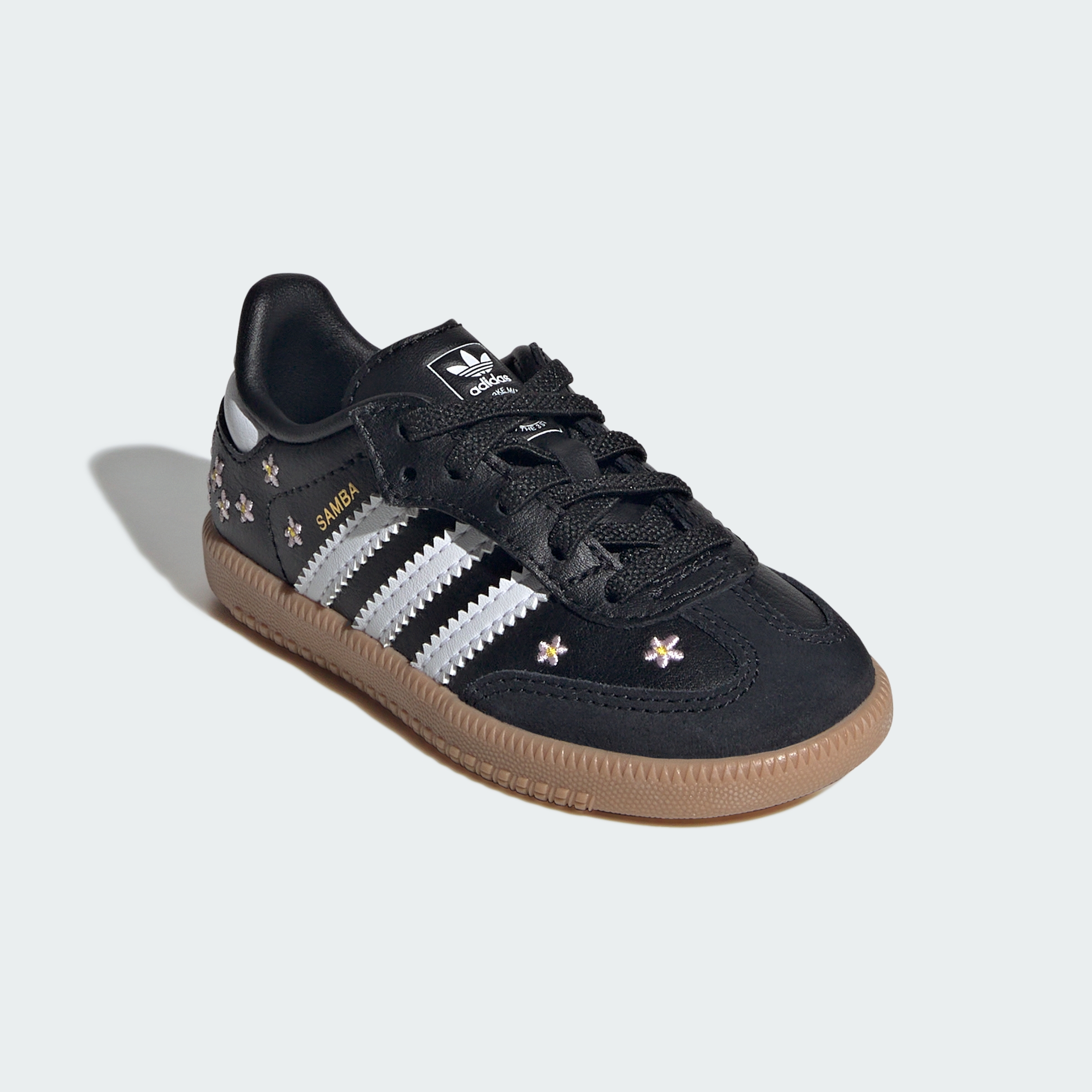 adidas SAMBA OG COMFORT CLOSURE ELASTIC LACE SHOES - Core Black / Cloud White / Gum - View 5