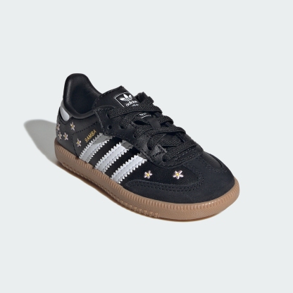 adidas SAMBA OG COMFORT CLOSURE ELASTIC LACE SHOES - Core Black / Cloud White / Gum - View 5