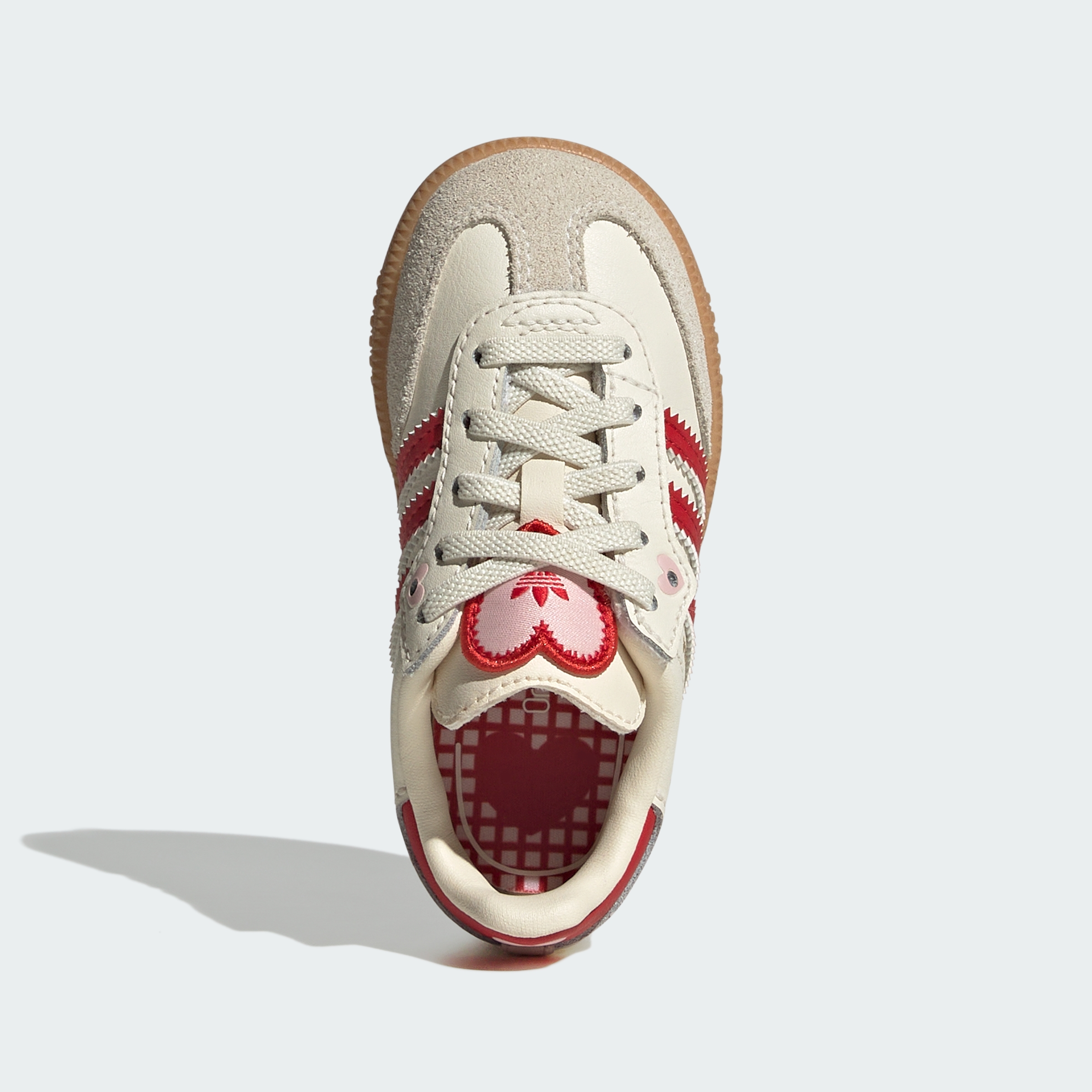 adidas SAMBA OG COMFORT CLOSURE ELASTIC LACE SHOES - Cream White / Better Scarlet / Gum - View 4