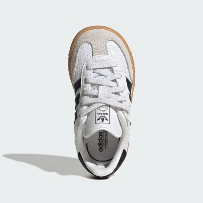 adidas SAMBA OG COMFORT CLOSURE ELASTIC LACE SHOES - Cloud White / Core Black / Grey One - View 4
