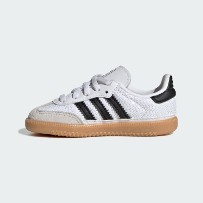 adidas SAMBA OG COMFORT CLOSURE ELASTIC LACE SHOES - Cloud White / Core Black / Grey One - View 8