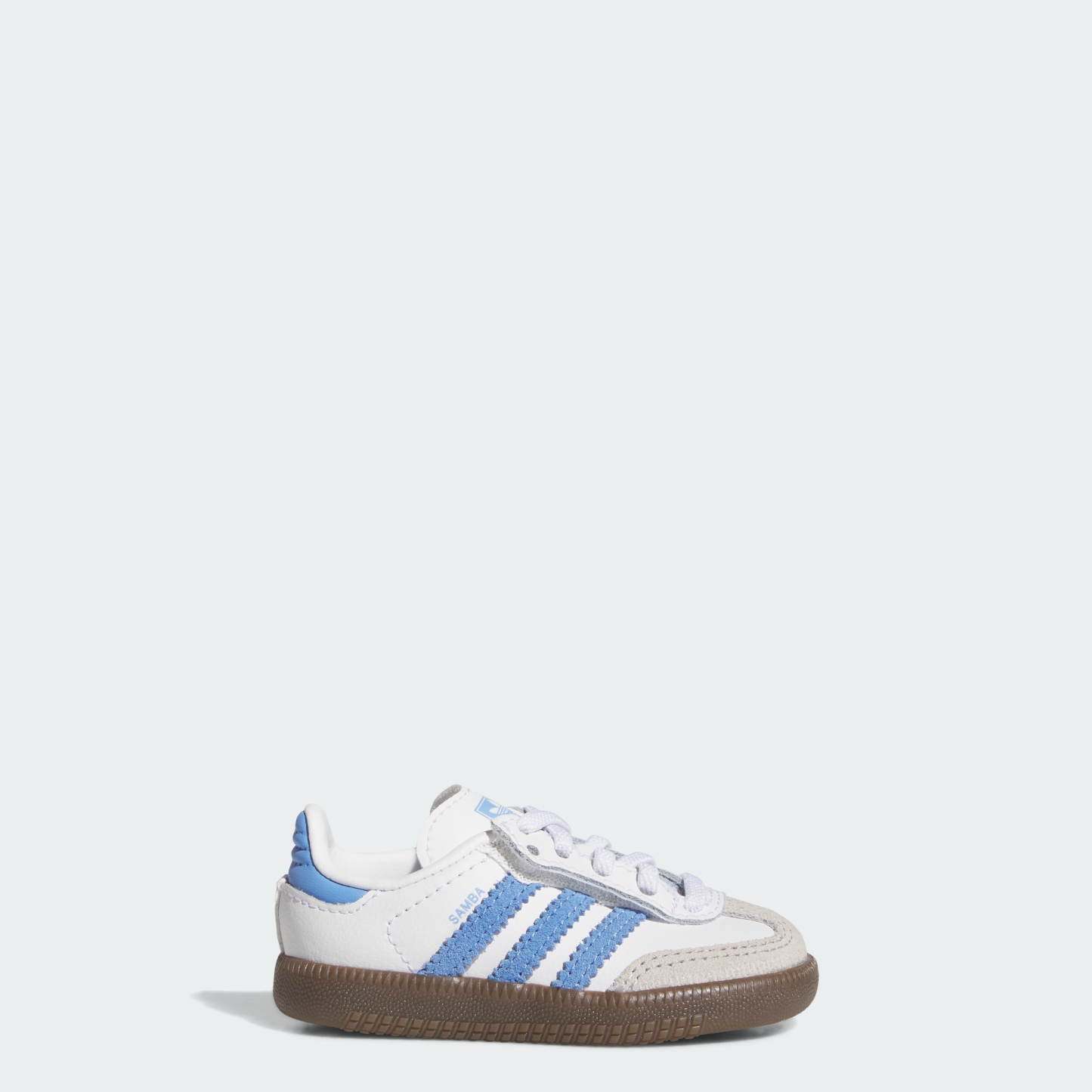 adidas SAMBA OG COMFORT CLOSURE ELASTIC LACE SHOES - Cloud White / Blue Fusion / Gum - View 1