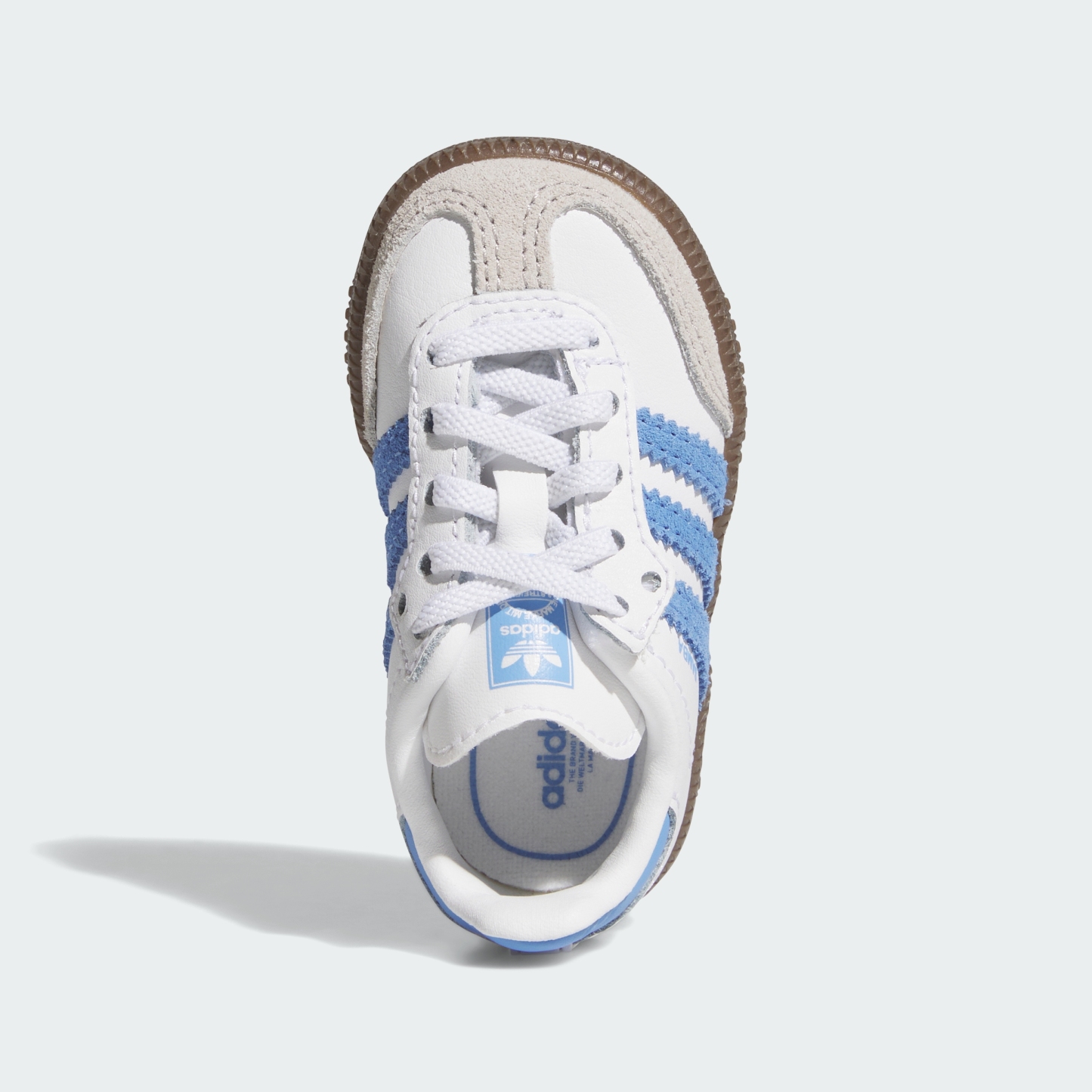 adidas SAMBA OG COMFORT CLOSURE ELASTIC LACE SHOES - Cloud White / Blue Fusion / Gum - View 2