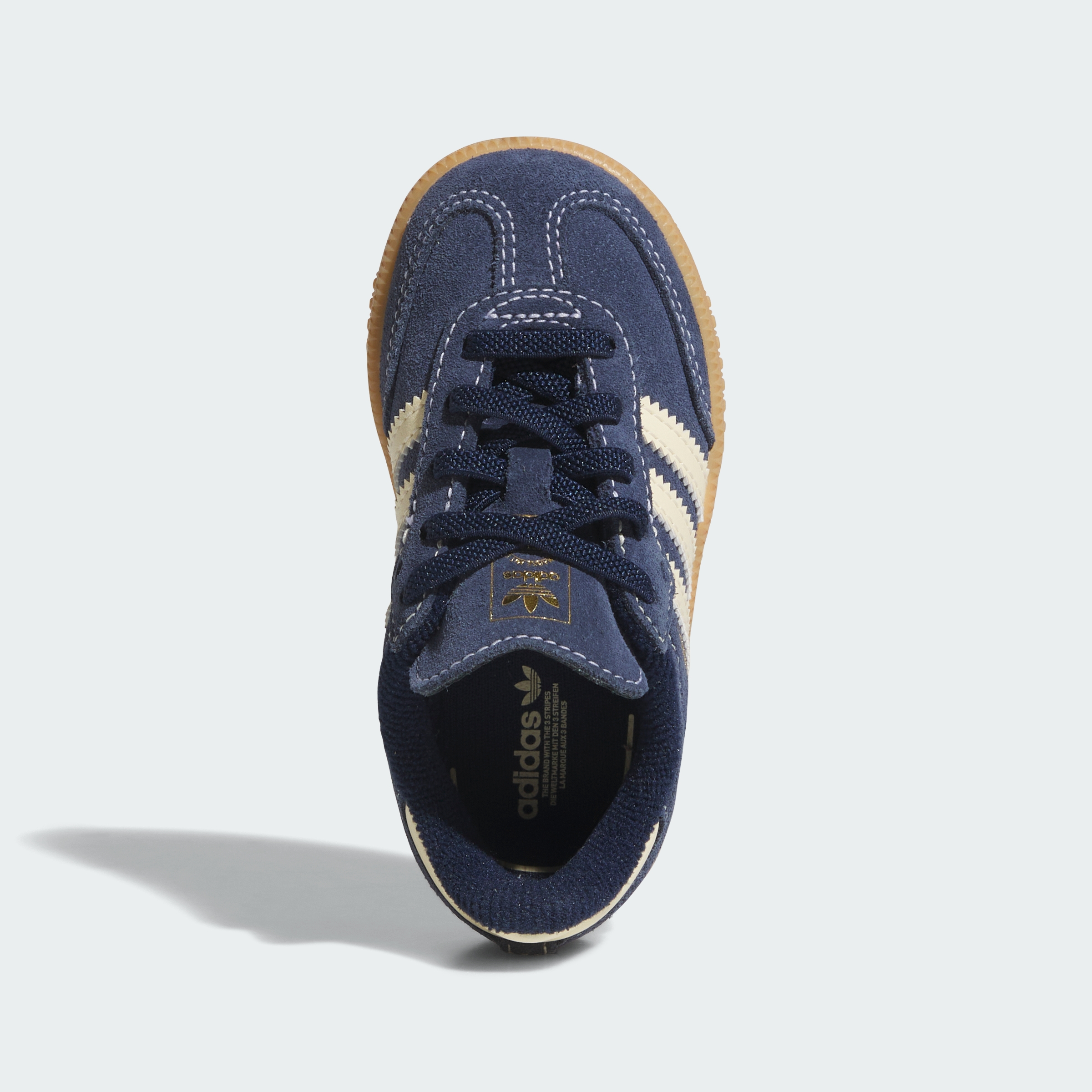 adidas SAMBA OG ELASTIC LACE SHOES - Night Indigo / Warm Vanilla / Gum - View 2