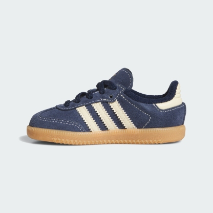 adidas SAMBA OG ELASTIC LACE SHOES - Night Indigo / Warm Vanilla / Gum - View 7