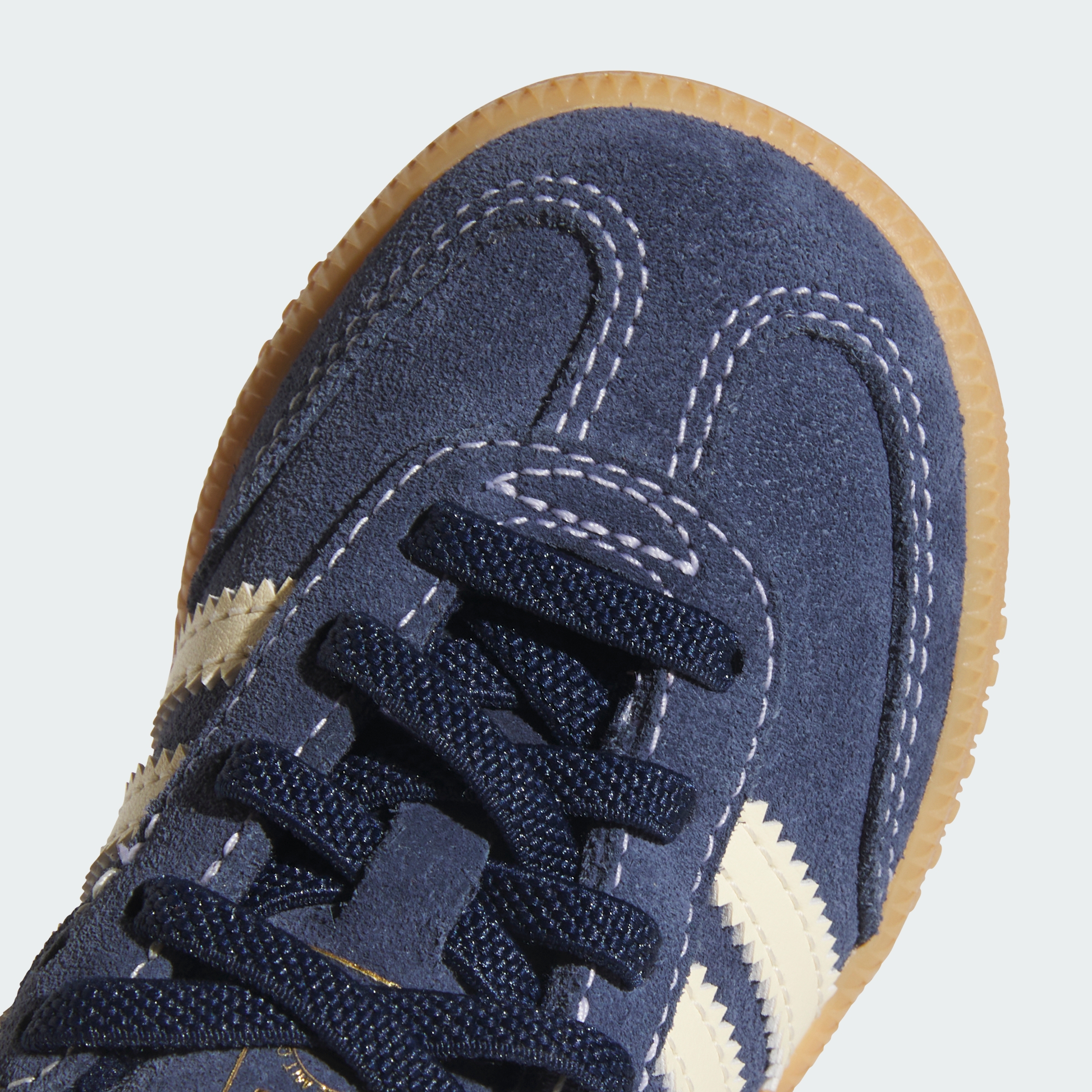 adidas SAMBA OG ELASTIC LACE SHOES - Night Indigo / Warm Vanilla / Gum - View 8