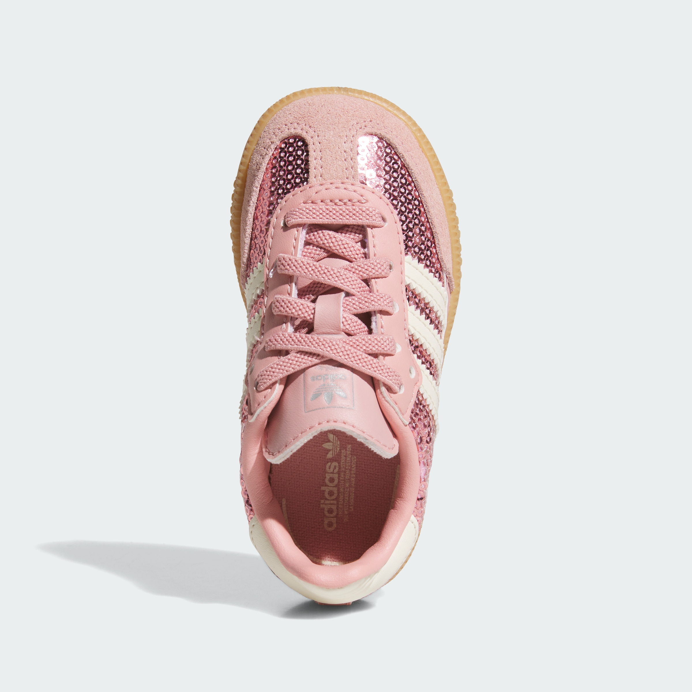 adidas SAMBA OG ELASTIC LACE SHOES - Wonder Mauve / Cream White / Tech Grey Metallic - View 2